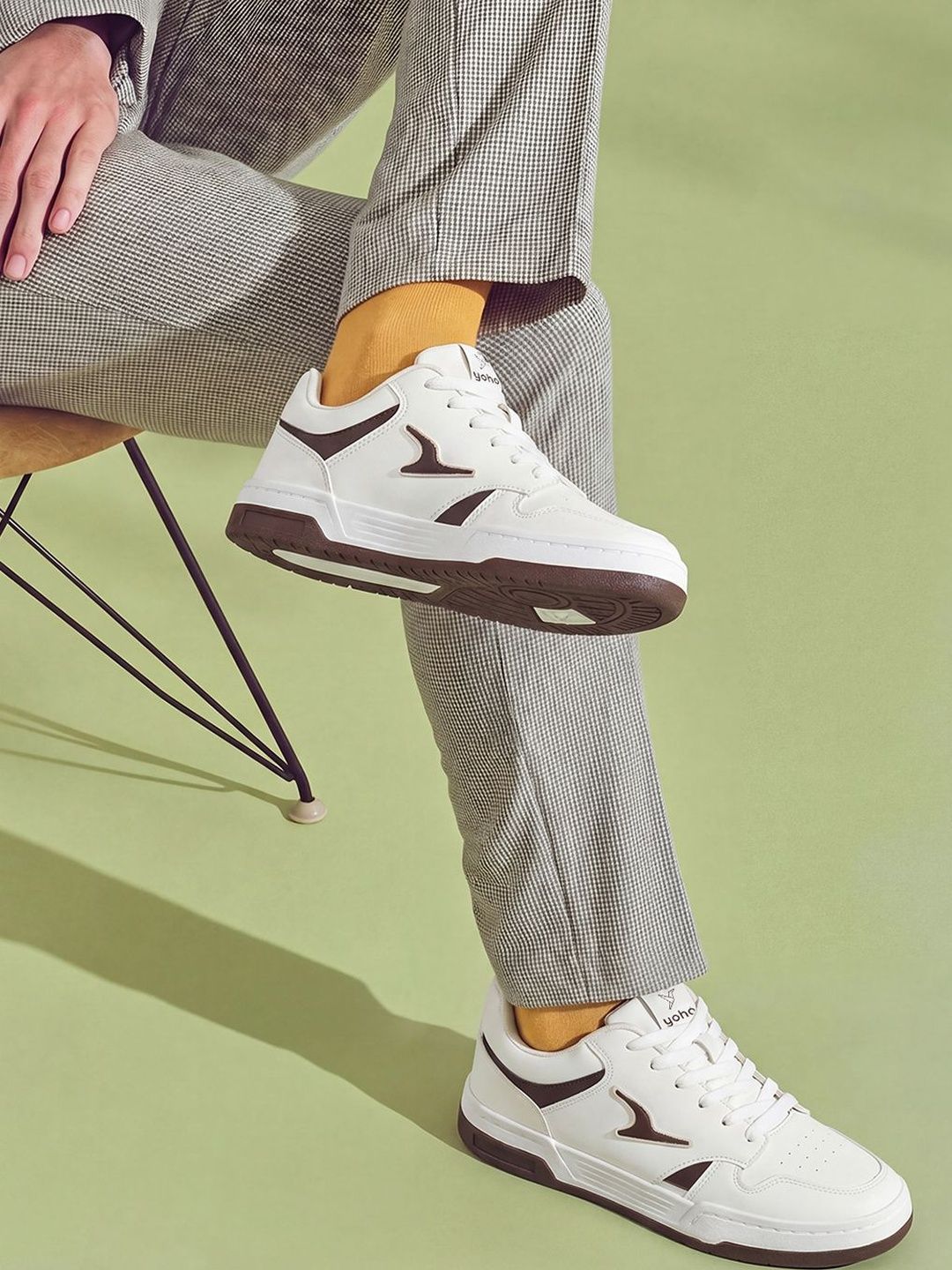 yoho Men Colourblocked PU Slip-On Sneakers-picture-41