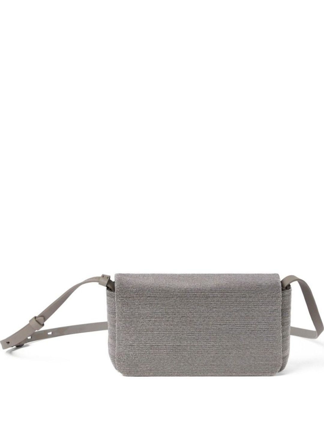 brunello cucinelli Grey Leather Crossbody Bag-picture-11