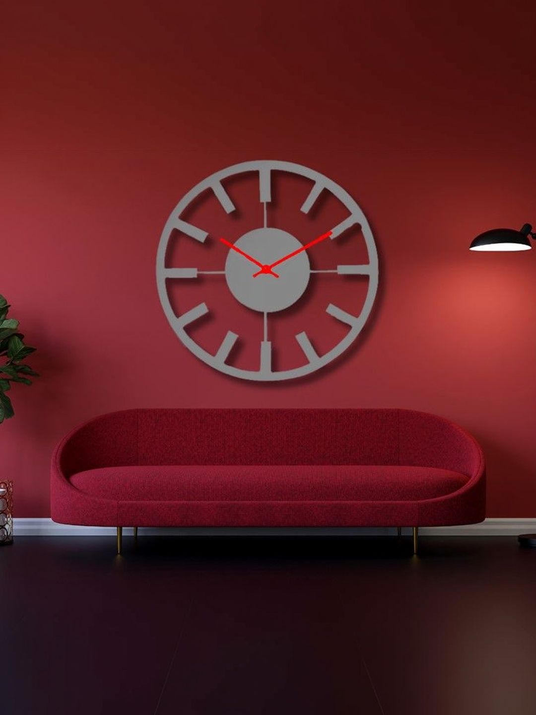 VENTUOS Grey & Grey Contemporary Wall Clock-image-15