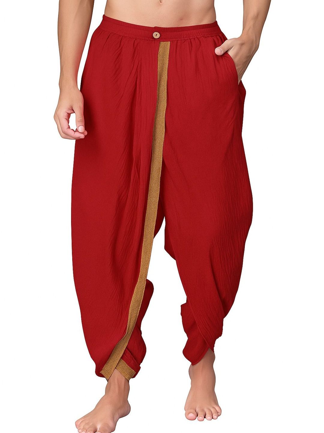 niira.co Men Embroidered Cotton Blend Dhoti Dhotis-picture-35