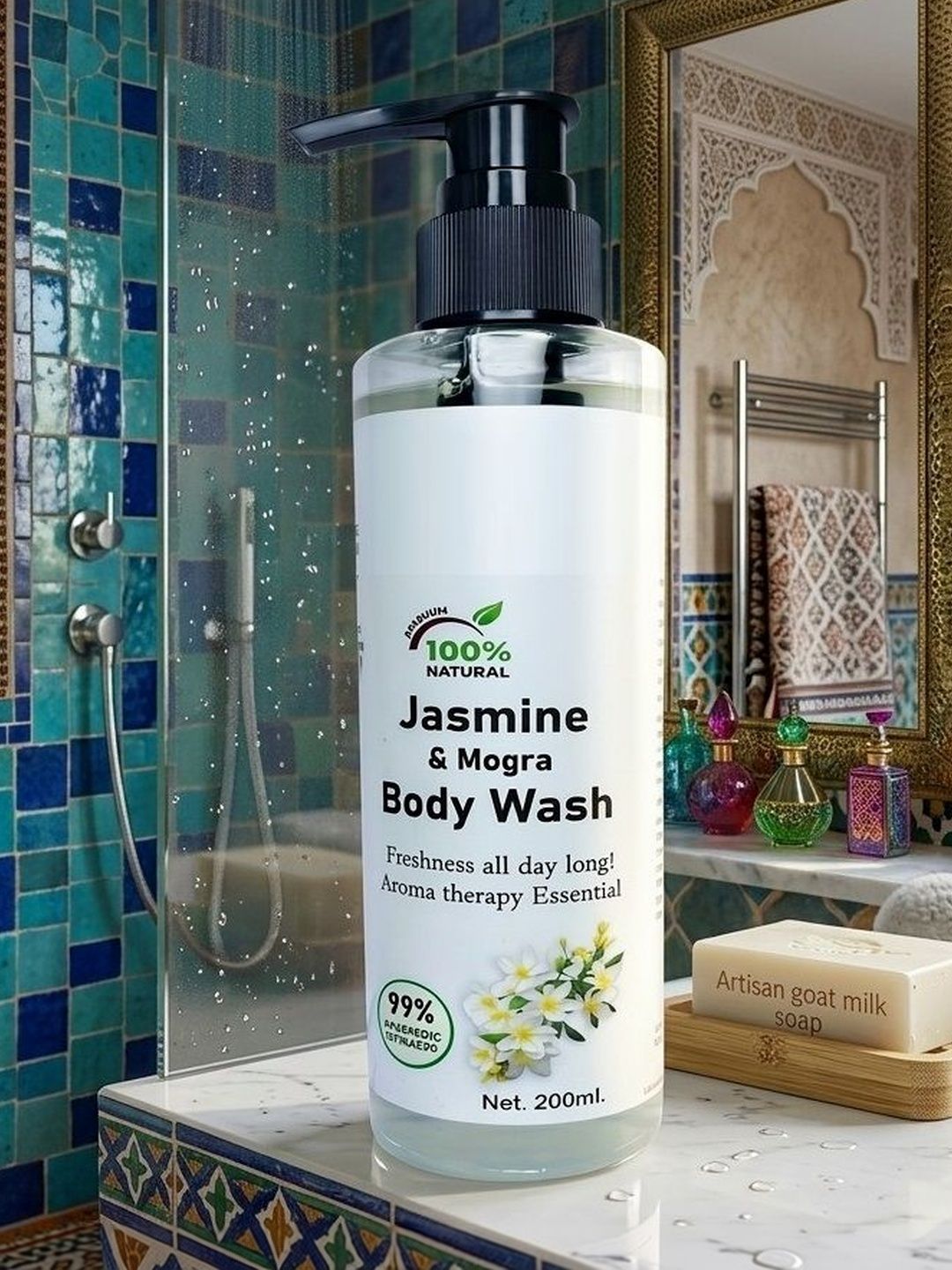 GLAMEZONE Jasmine & Mogra Body Wash with Olive Oil - 200ml-image-44