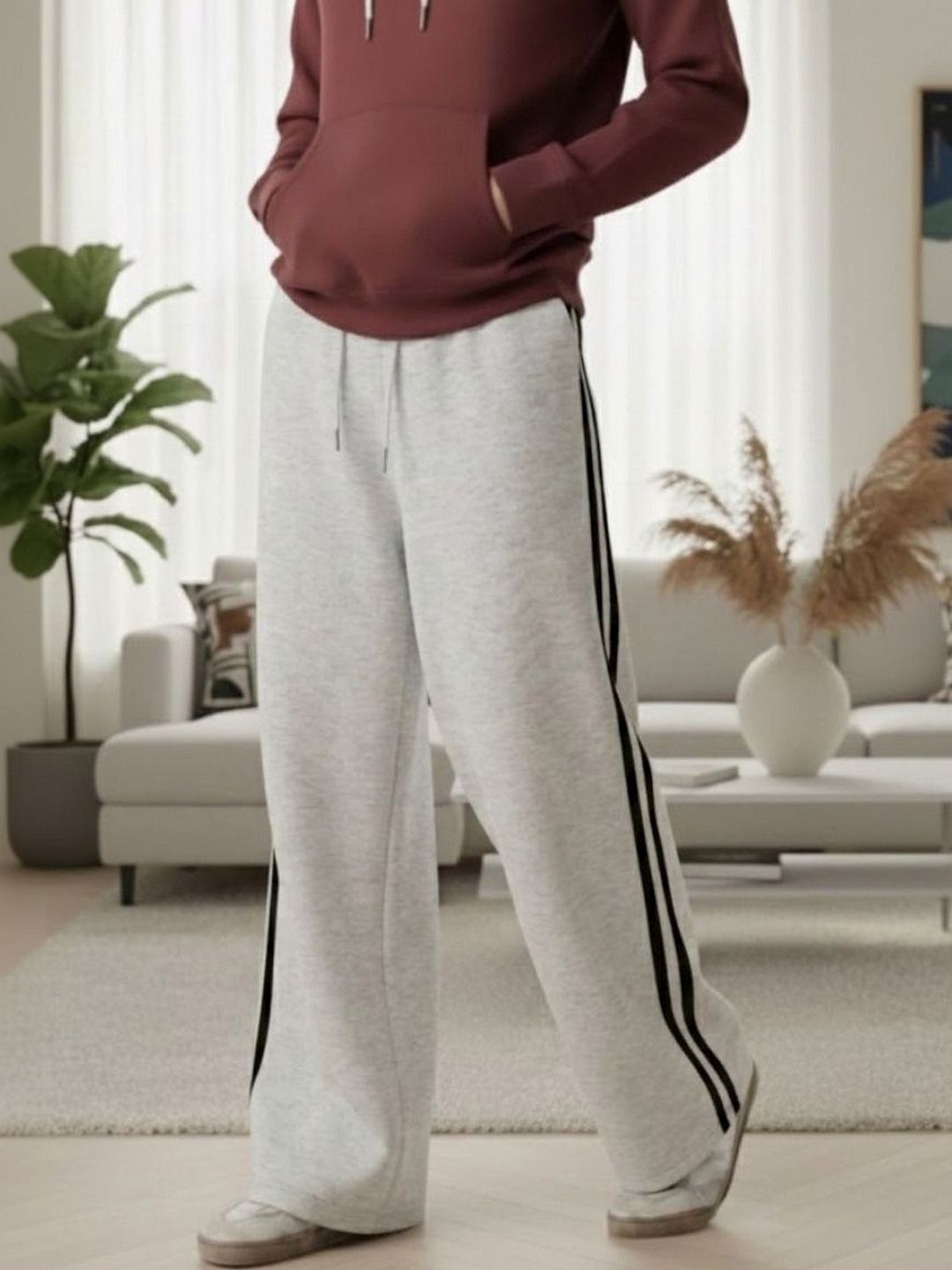 Imsa Moda Men Baggy Striped Training Track Pants-picture-18