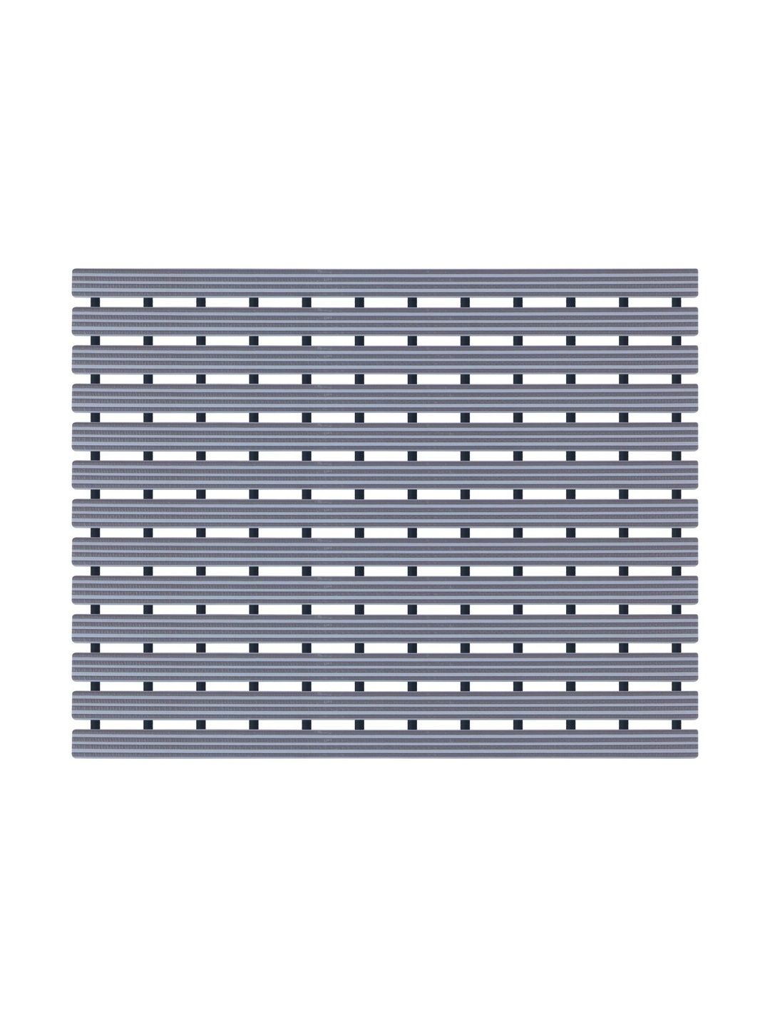 OBSESSIONS Charcoal Grey & Black Self-Design Anti-Skid Shower Mat-picture-18