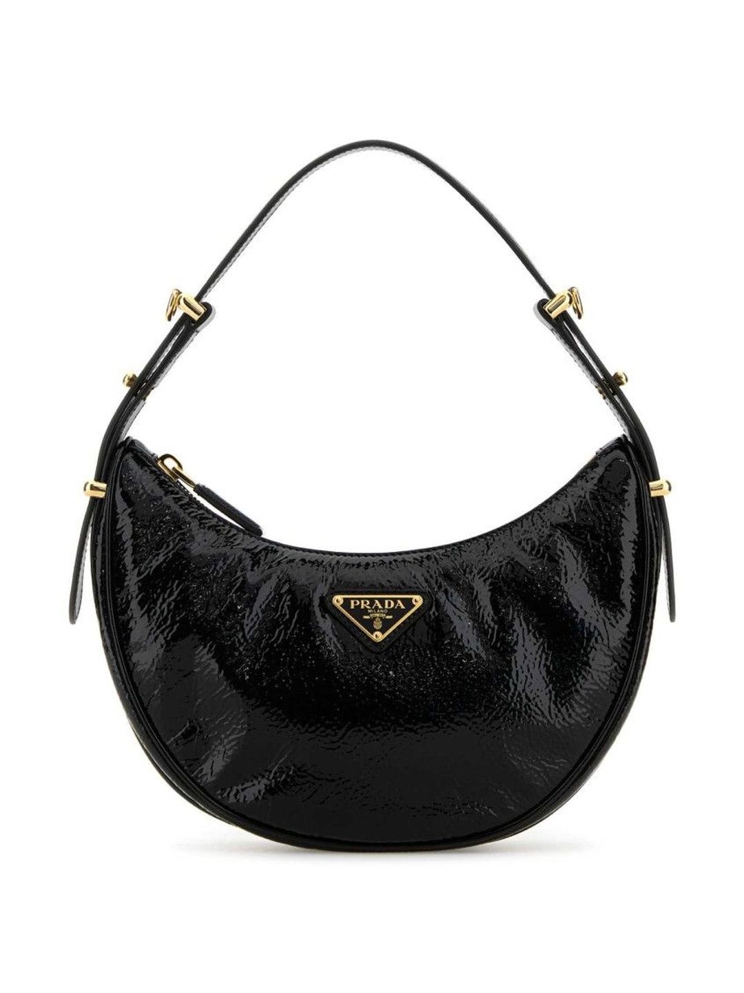 Prada Black Arque Naplak Patent Leather Shoulder Bag-picture-23