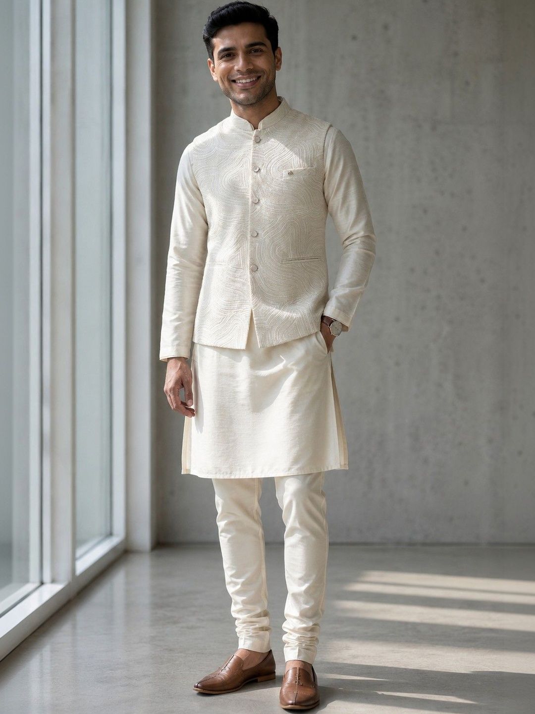 ESTYLISHKART Woven Design Nehru Jackets-picture-12