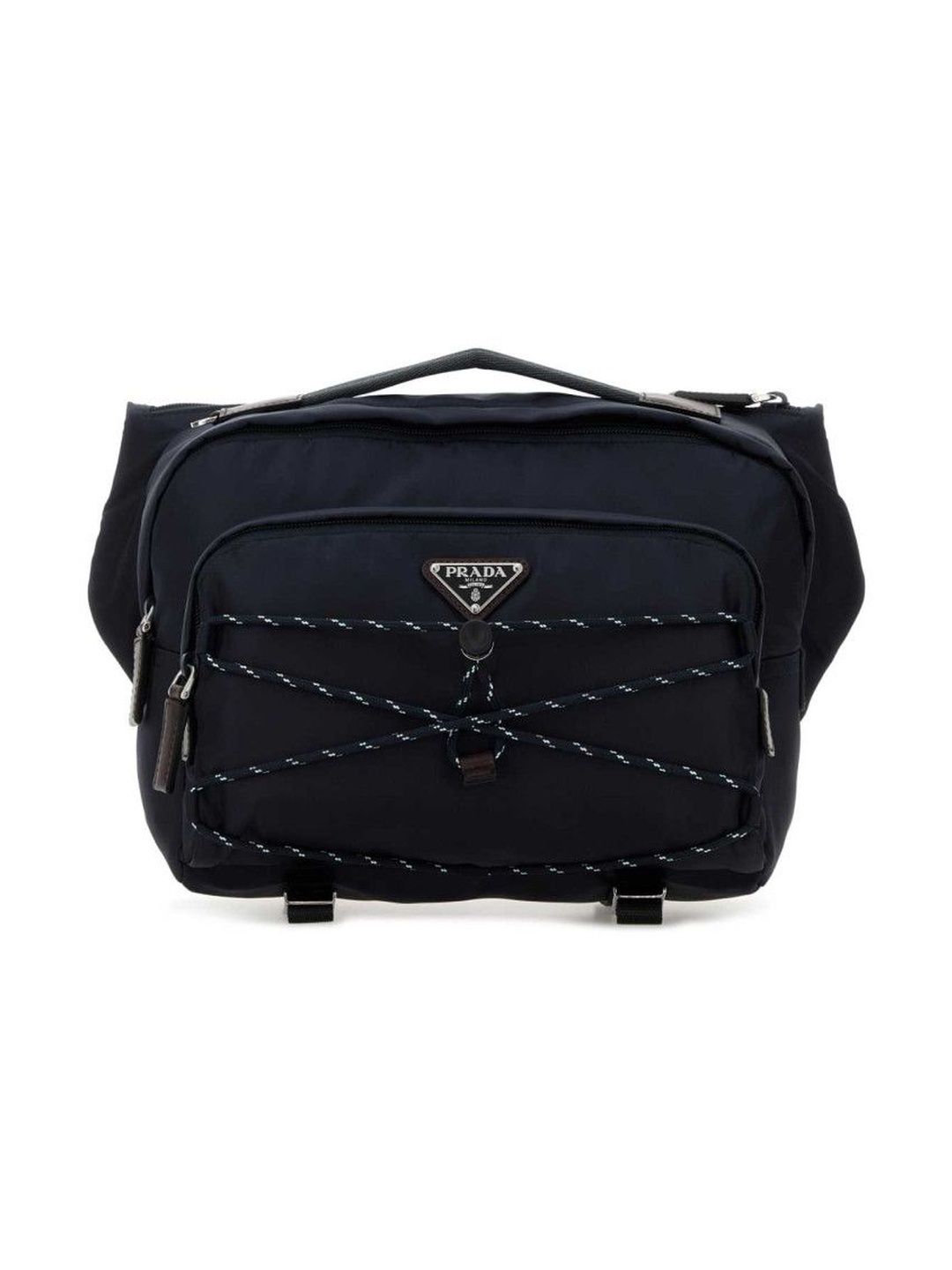 Prada Dark Blue Logo Crossbody Bag-image-16