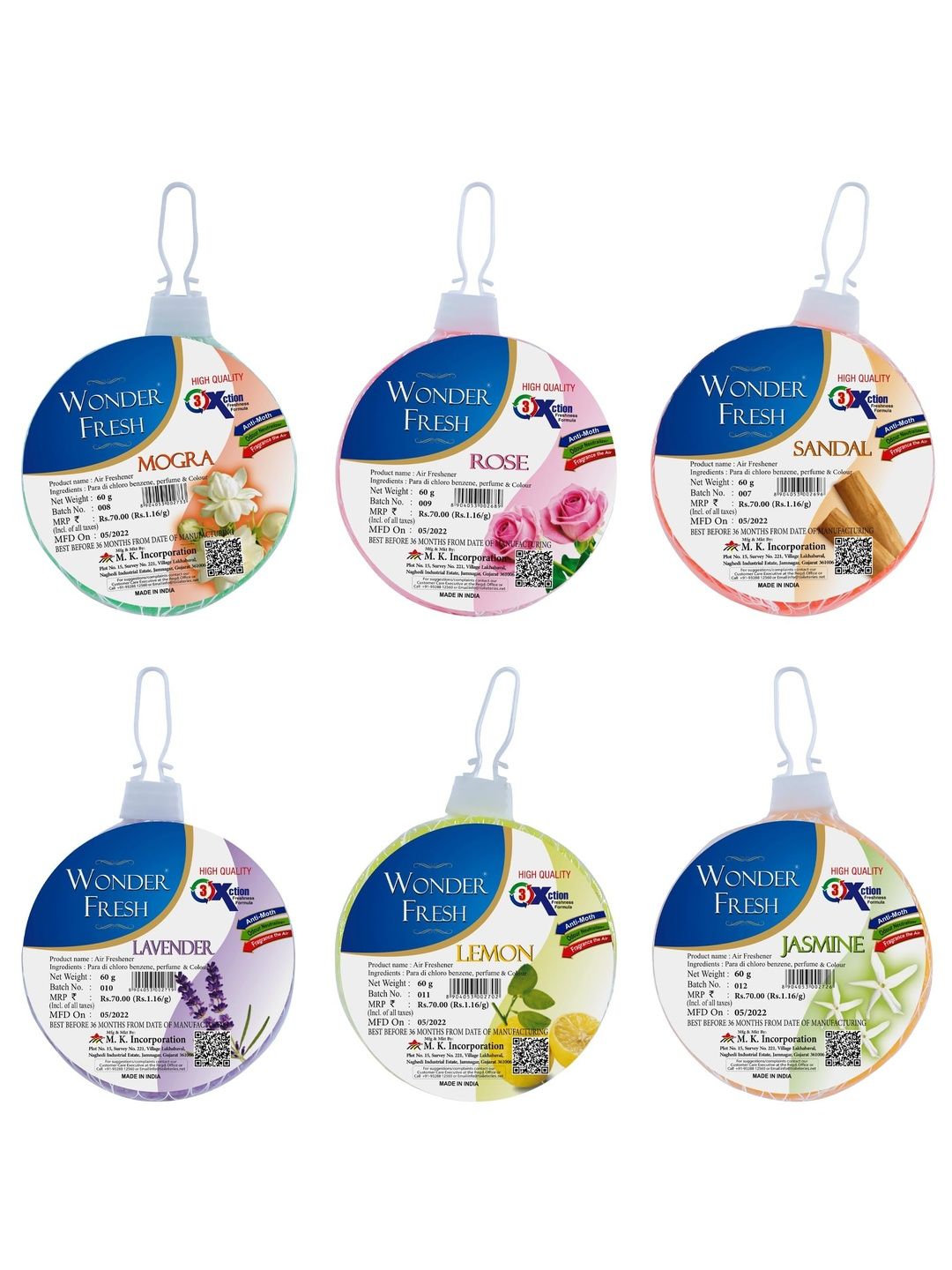 WONDER FRESH Set Of 6 Pocket Room Air Freshener-picture-26