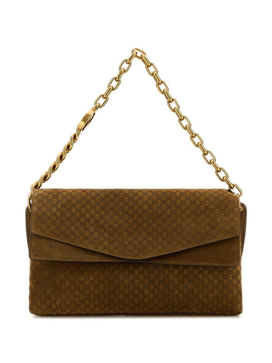 Gucci Brown Suede Large Shoulder Bag-image-10