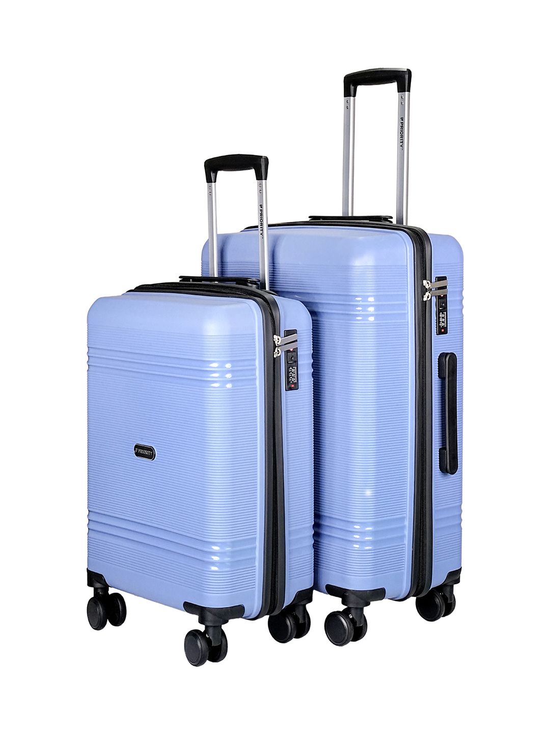 Priority Set of 2 360 Degree Rotation Hard-Sided Trolley Bags