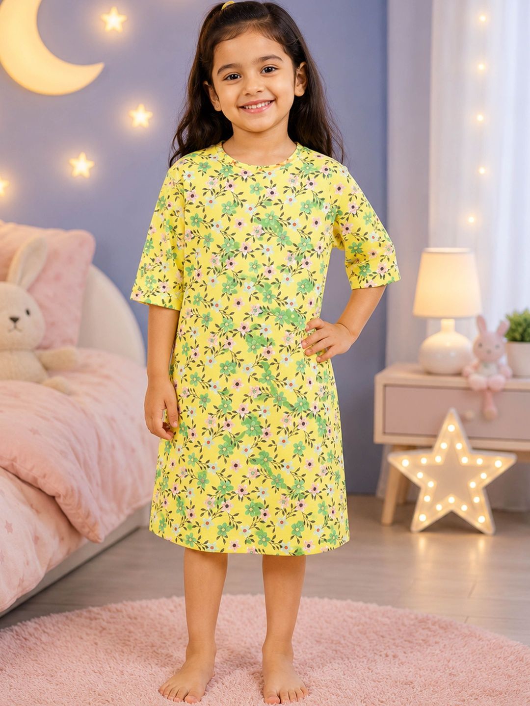 KiddoPanti Girls Printed Nightdress-picture-33