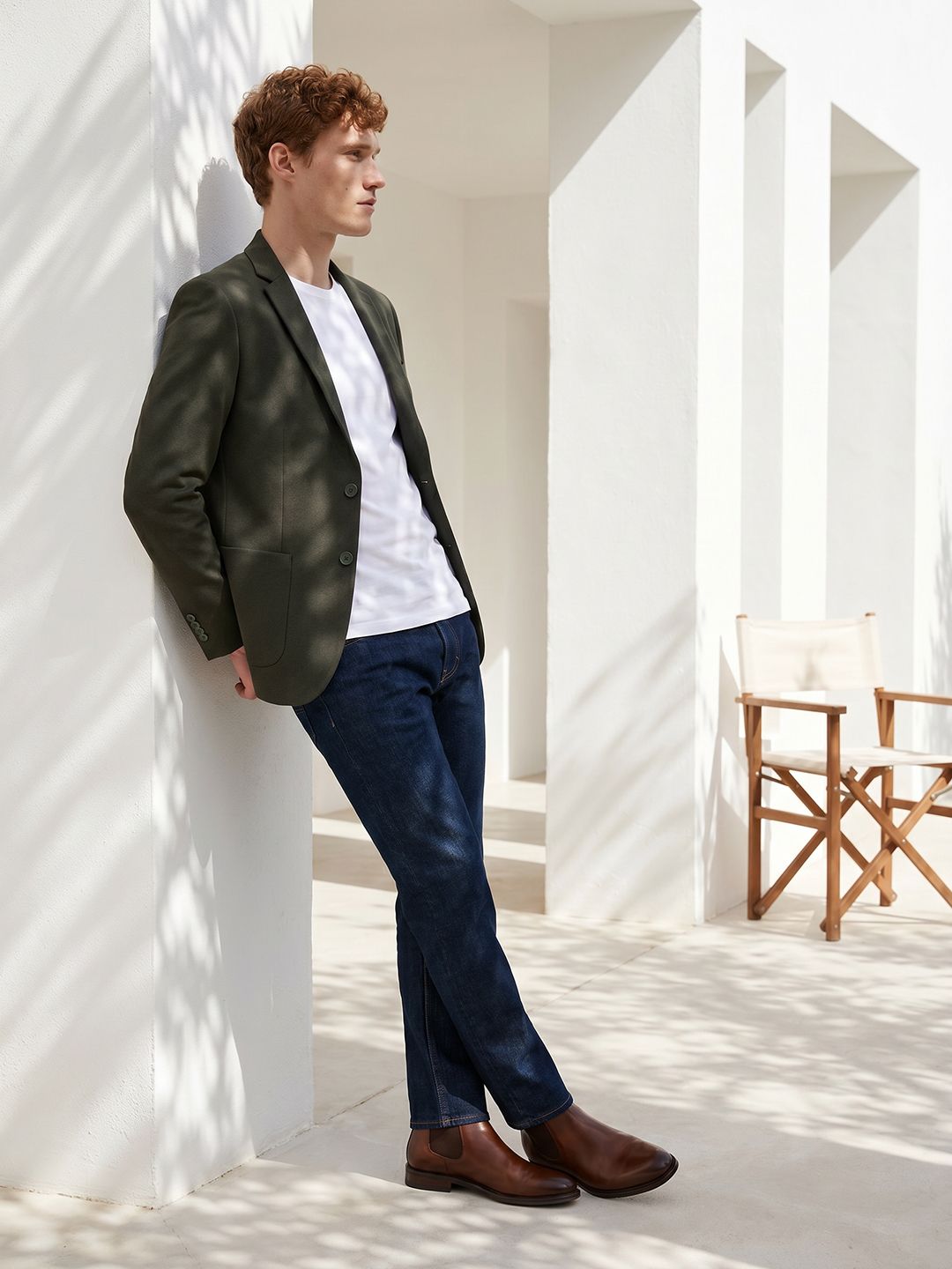 Mast & Harbour Single-Breasted Notched Lapel Casual Blazer-picture-44