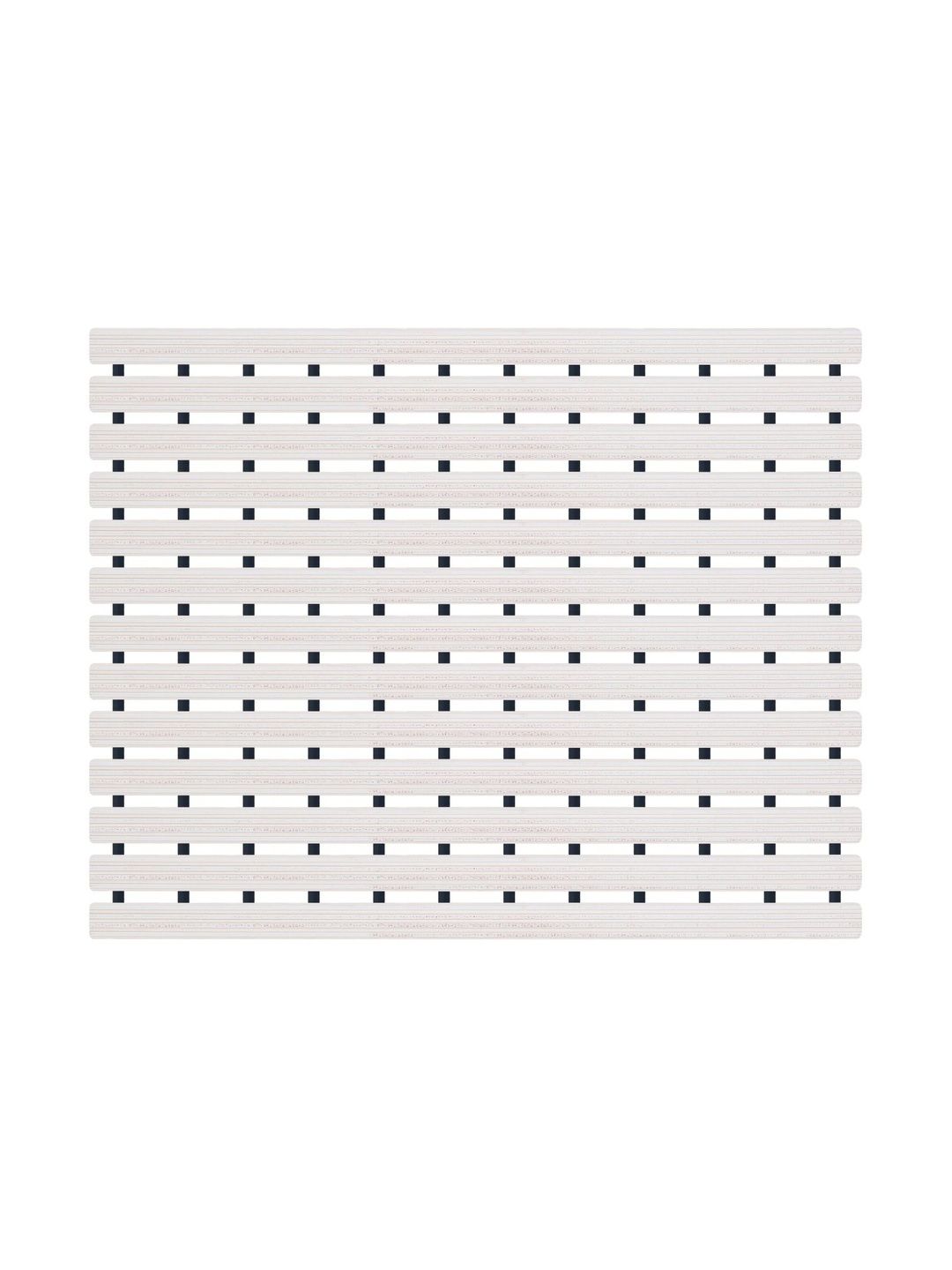 OBSESSIONS White & Black Self-Design Anti-Skid Shower Mat-image-37
