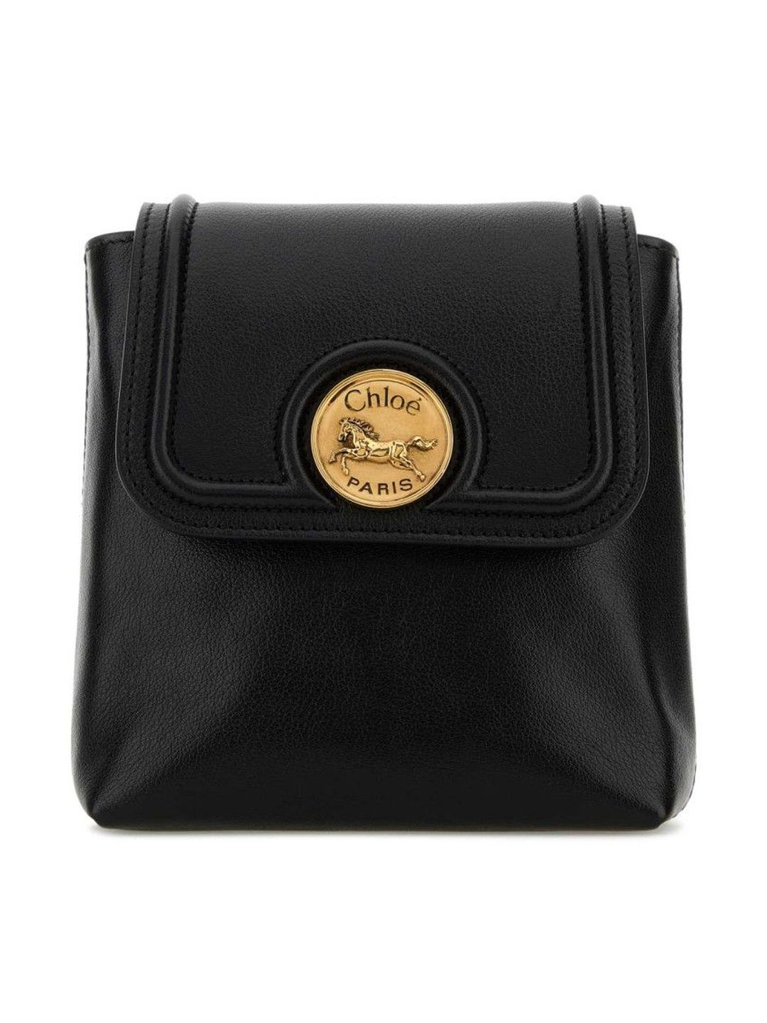 chloe Black Logo Mini Backpack-picture-10