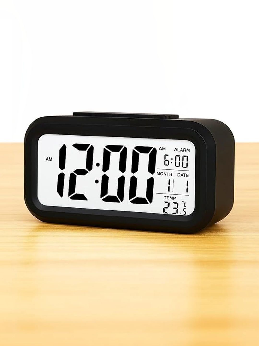 Myntra Elegant Homes Black & Black Alarm Clock-image-11