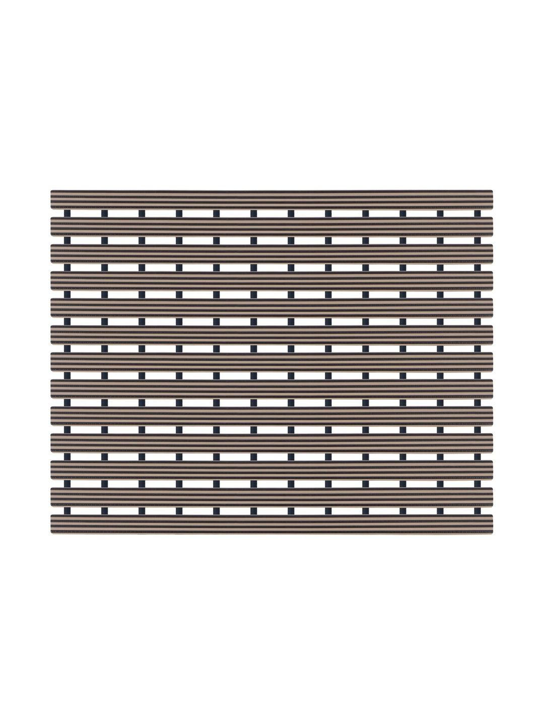 OBSESSIONS Brown & Black Self-Design Anti-Skid Shower Mat-picture-14
