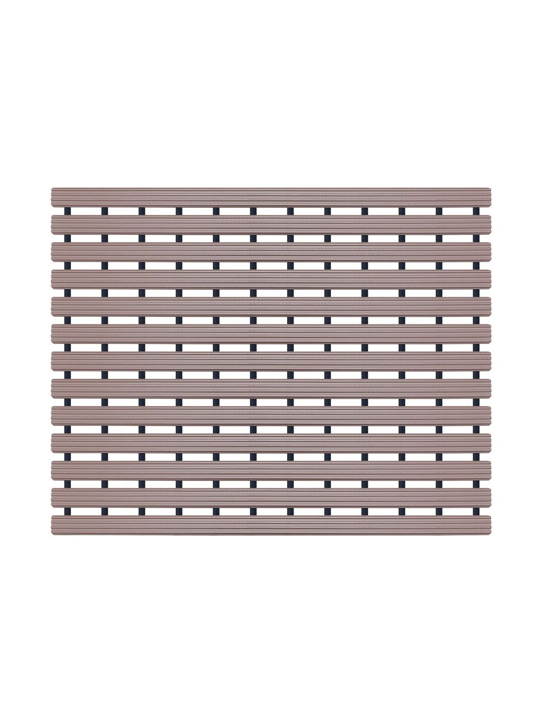 OBSESSIONS Brown & Black Self-Design Anti-Skid Shower Mat-picture-13
