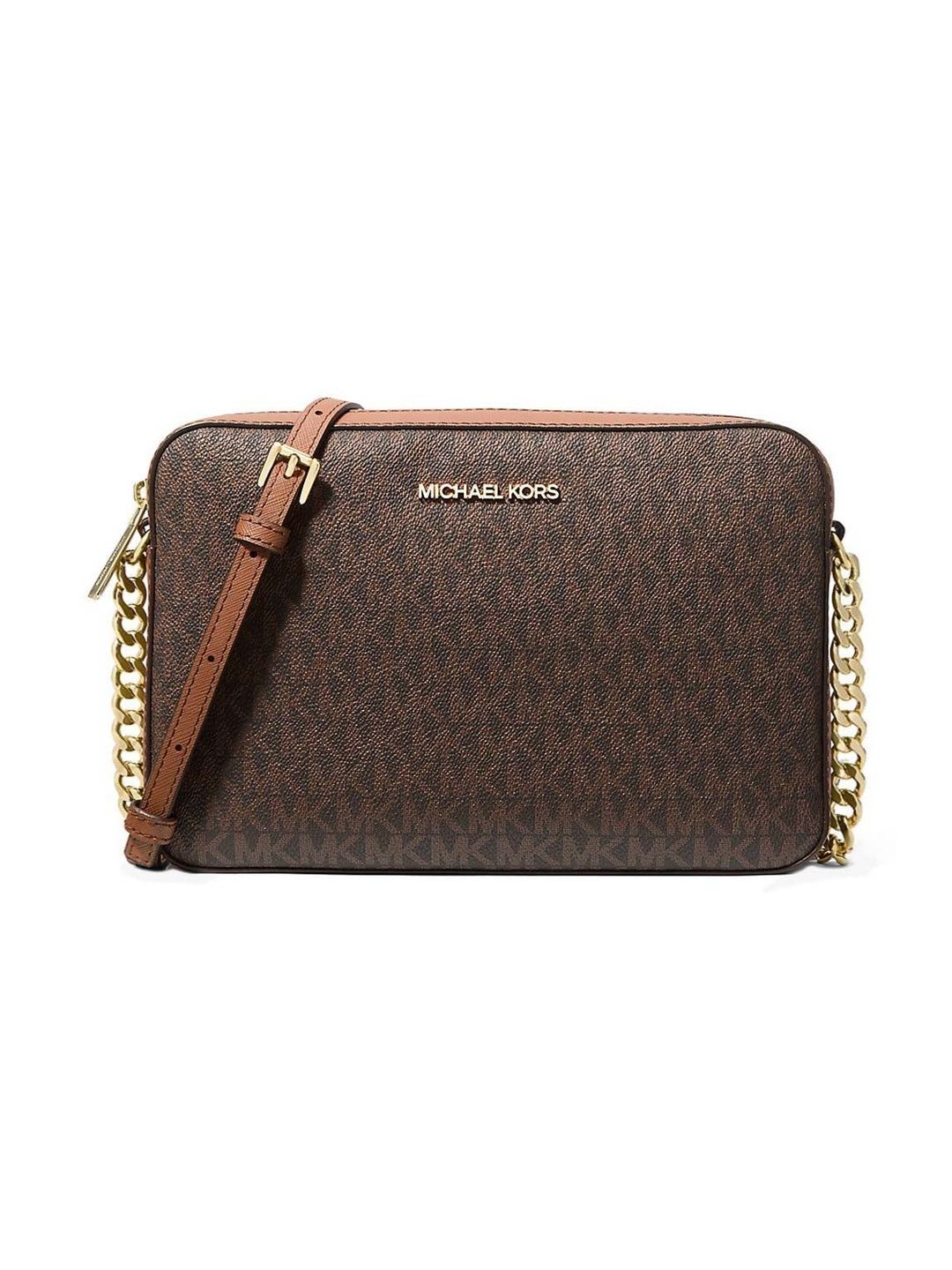 Michael Kors Dark Brown Jet Set Large Crossbody Bag-picture-11