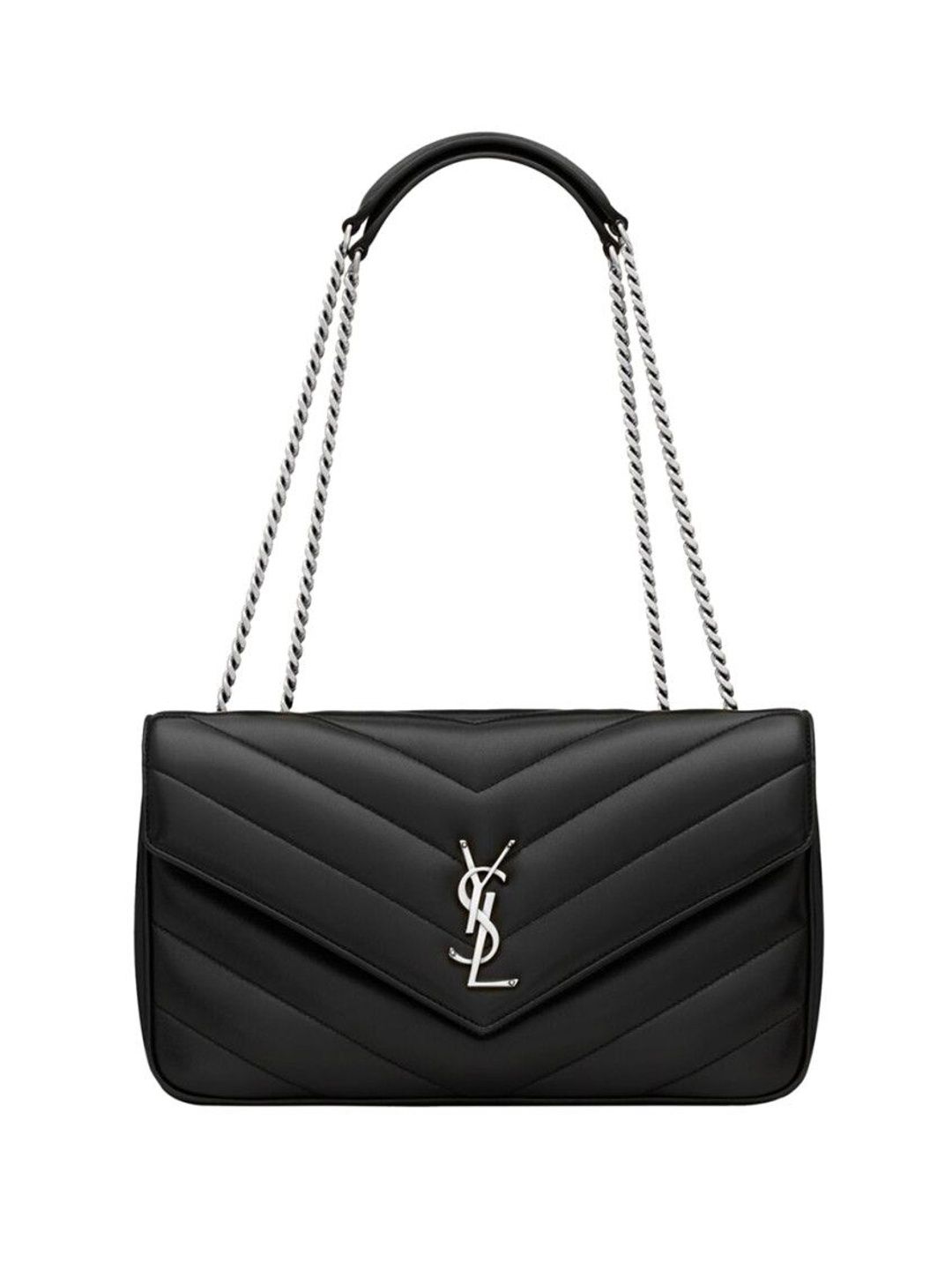 saint laurent Black Loulou Medium Shoulder Bag-picture-44