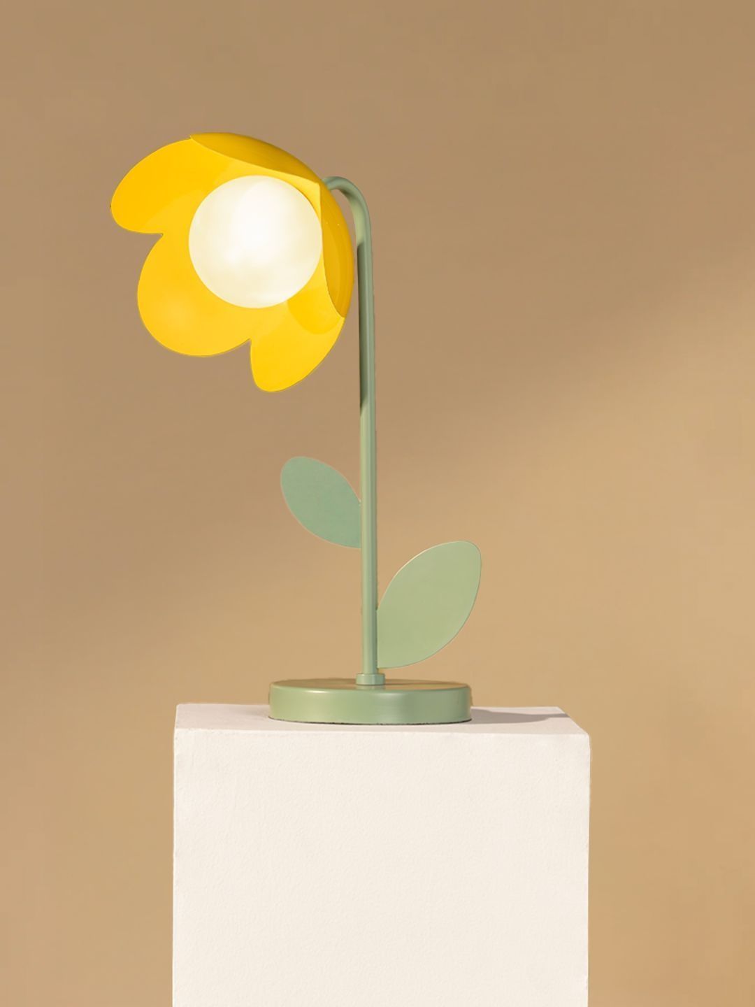 FIG Yellow Metal Quirky Abstract Shaped Table Lamp-picture-42