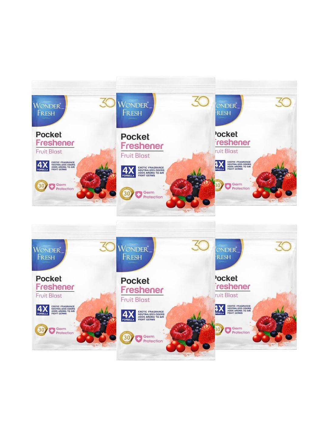 WONDER FRESH Set Of 6 Fruit Blast Pocket Room Air Freshener-picture-11