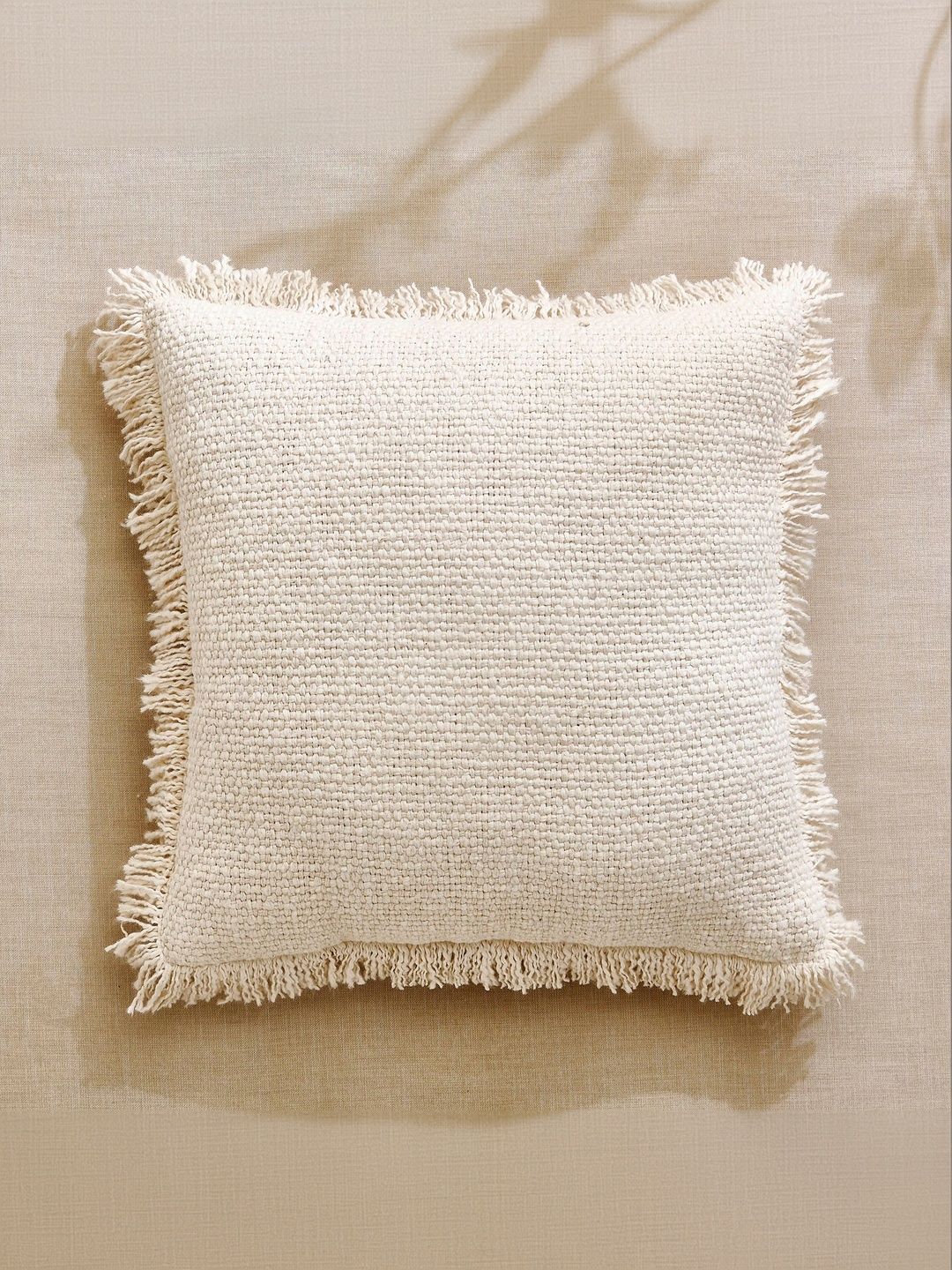 Home Centre Off White Cotton Square Cushions-image-0