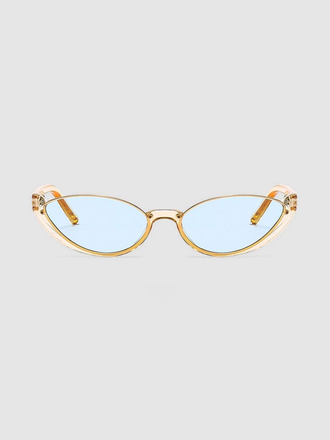 LULU & SKY Women Blue Lens & Yellow Cateye Sunglasses with-image-47