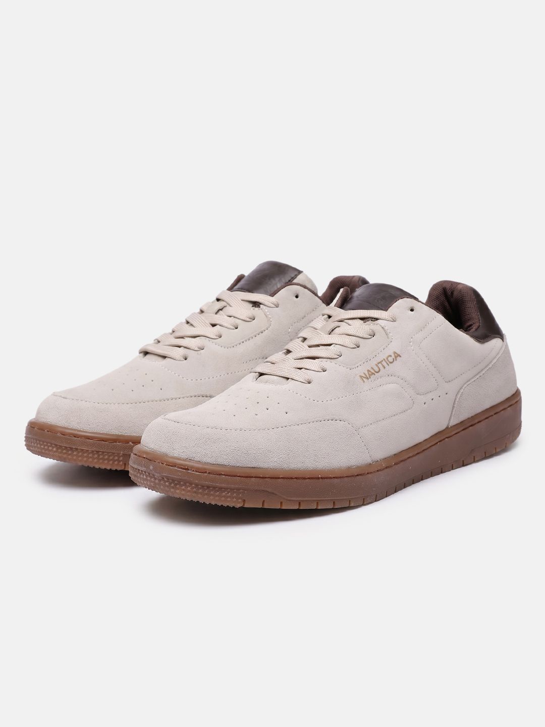 Nautica Men Grey Suede Sneakers-image-18