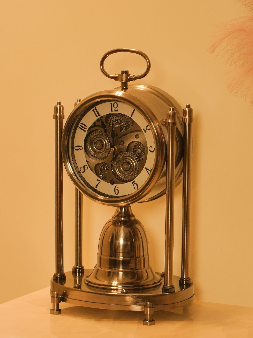 ELARE Silver-Toned & Grey Table Clock-image-38