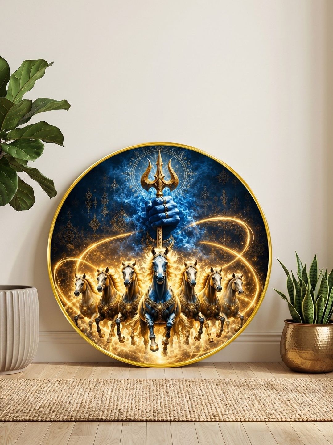 Aura Multicoloured MDF Religious Wall Paintings-image-35