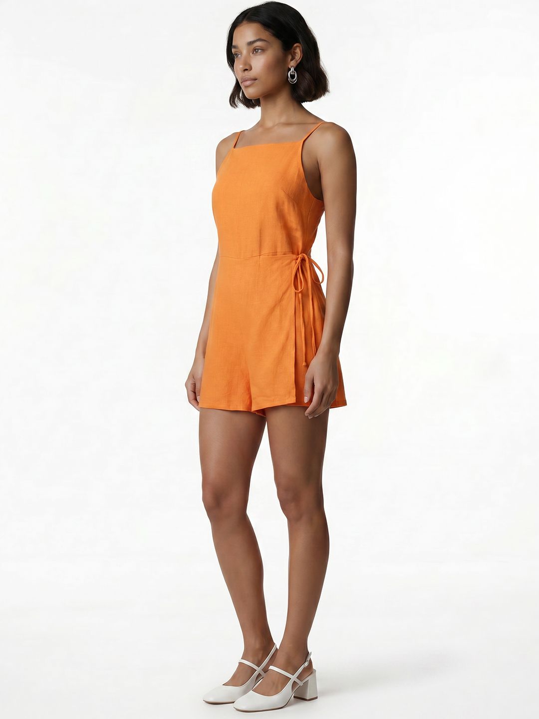 NEXT Shoulder Straps Waist Tie-Up Detail Playsuit-picture-21