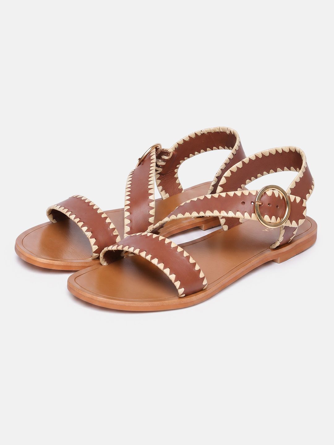 Nautica Women Brown Open Toe Flats-picture-42