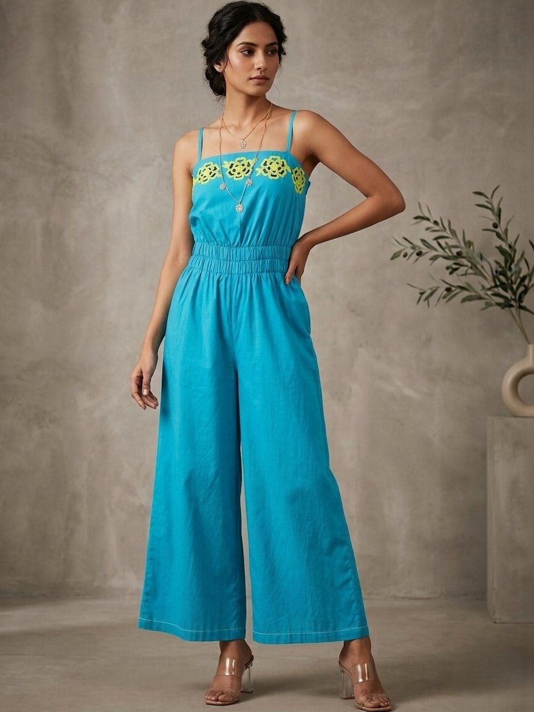 THETAA Culotte Jumpsuit with Embroidered-picture-17
