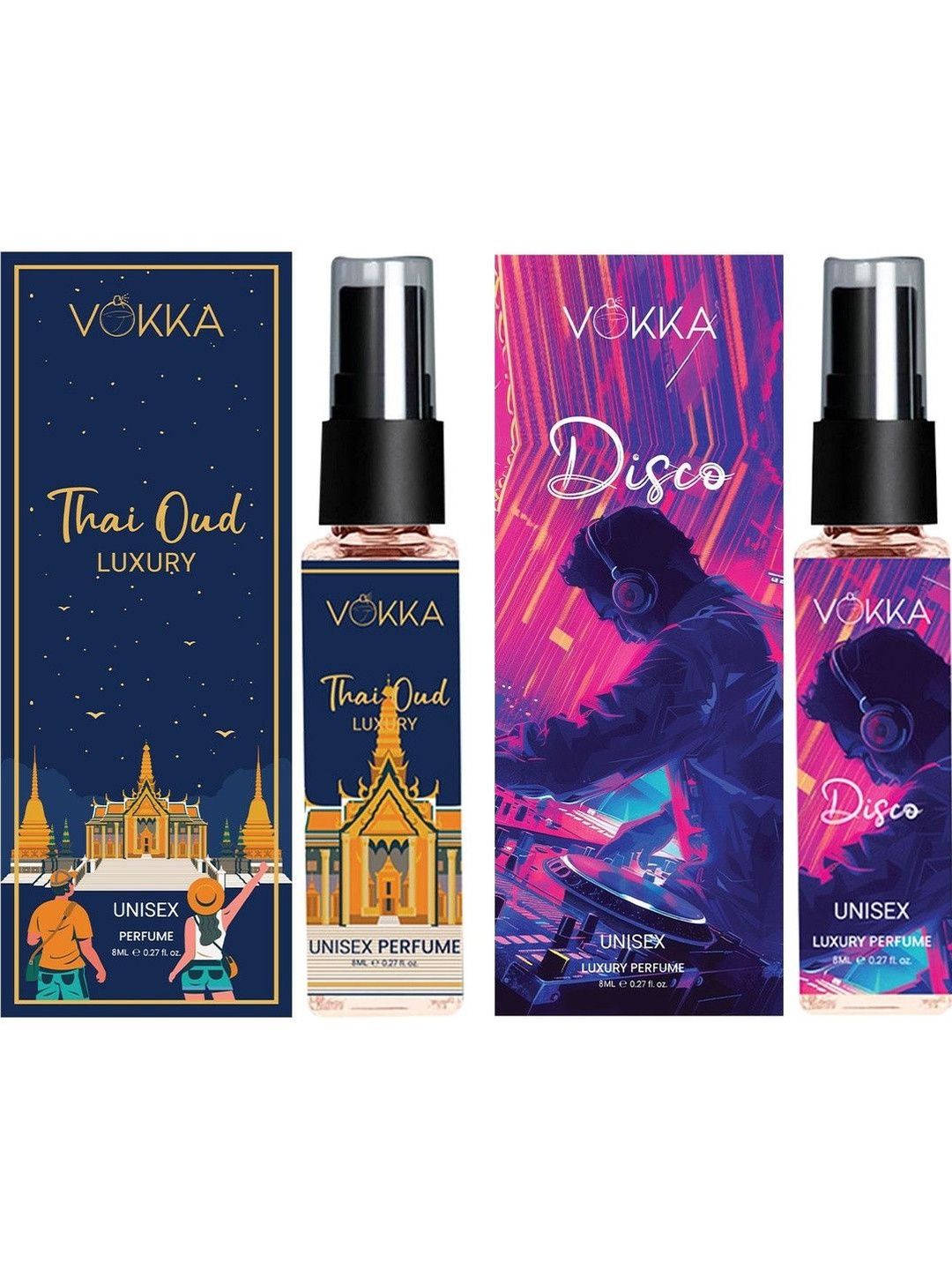 VOKKA Set Of 2 Thai Oud & Disco Eau De Perfum - 8 ml Each-picture-12