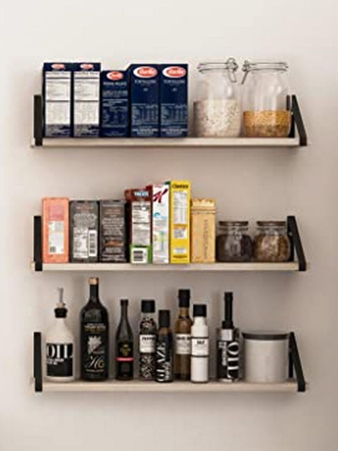 Organizemee Black & Brown Metal Corner Wall Shelf-image-48