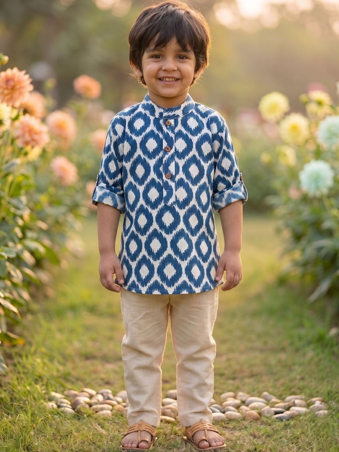 Desi Soota Boys Ethnic Motifs Printed Kurta-picture-11