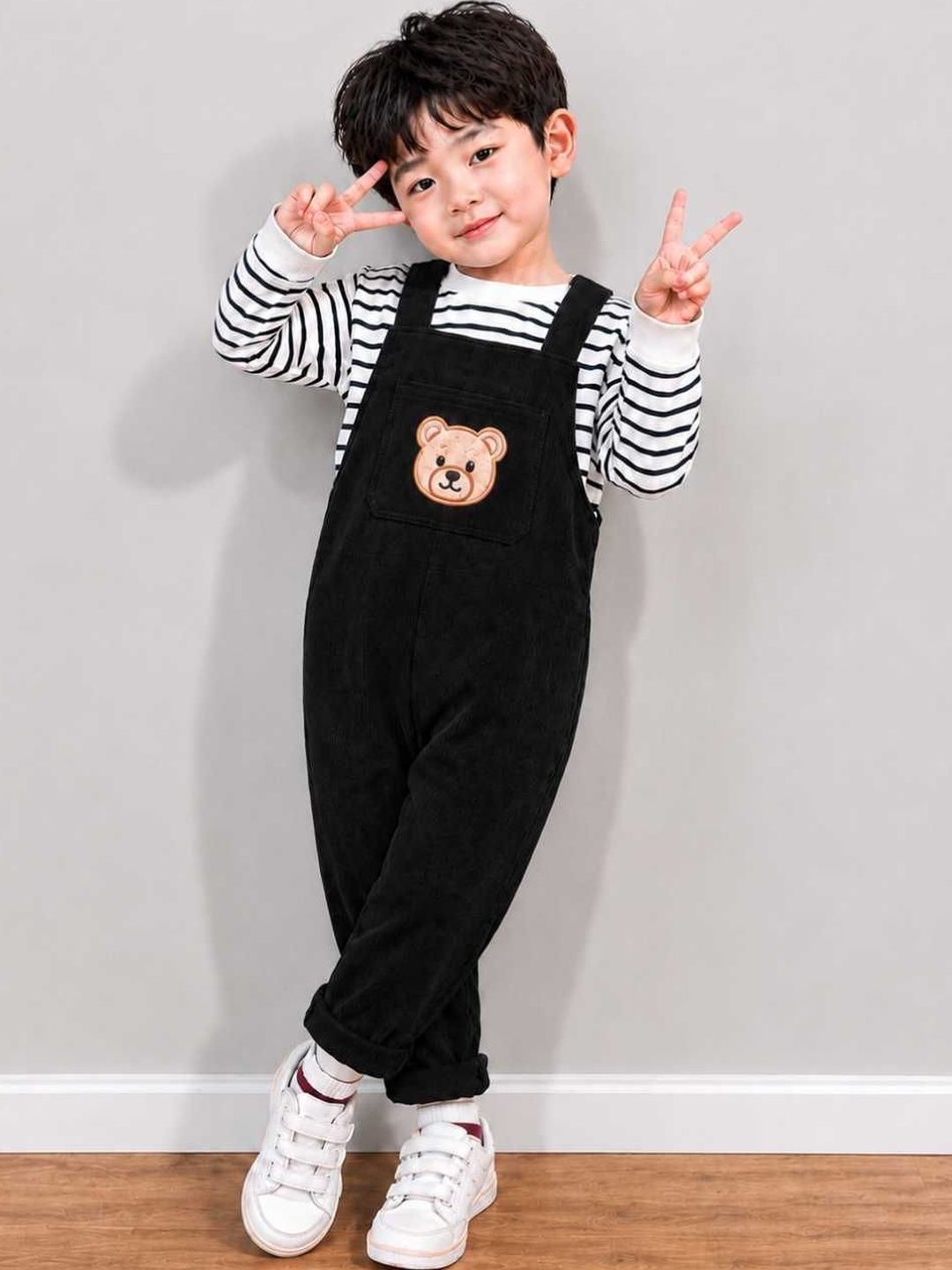 RAMIAAZ Boys Striped T-shirt with Trousers-picture-44