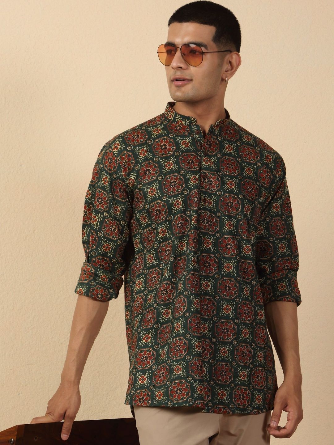 KRAFT INDIA Men Ethnic Motifs Printed Indie Prints Kurta-picture-50