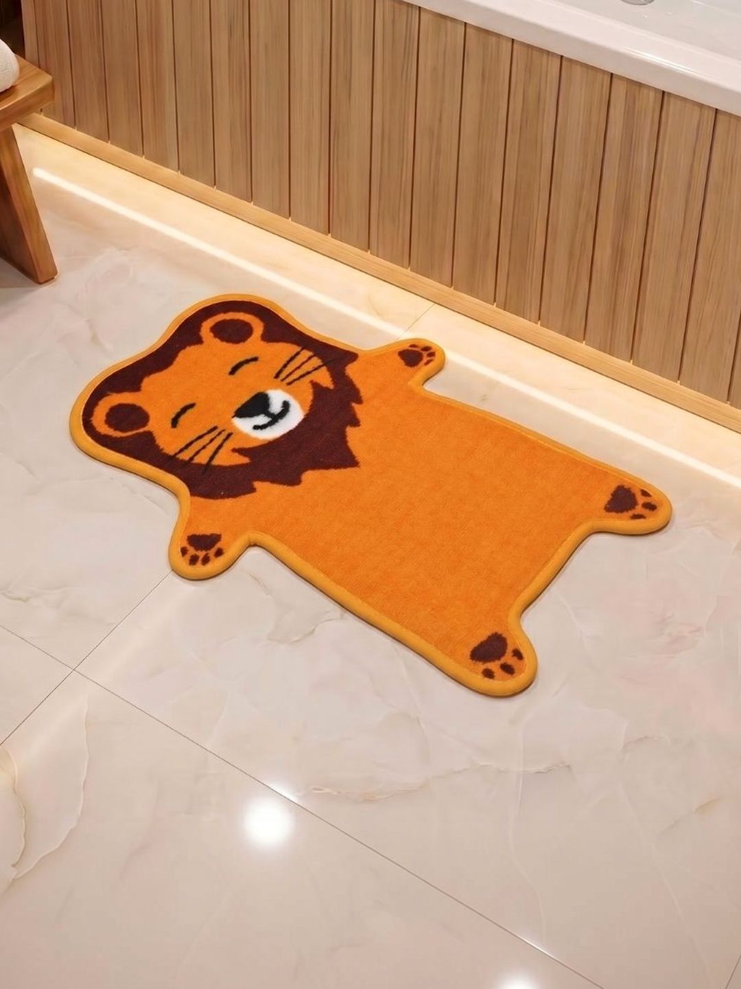 Athom Living Kids Lion-Shaped Cutouts Bathmat-image-1