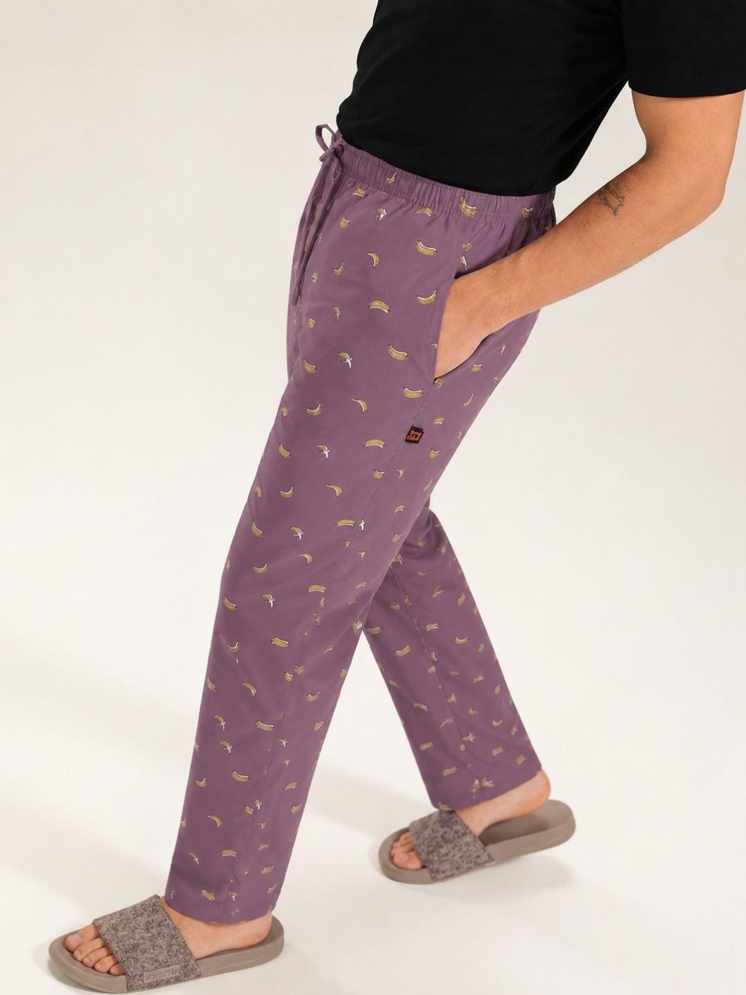 Boxy Crew Pack Of 2 Printed Pure Cotton Straight Lounge Pants-image-22