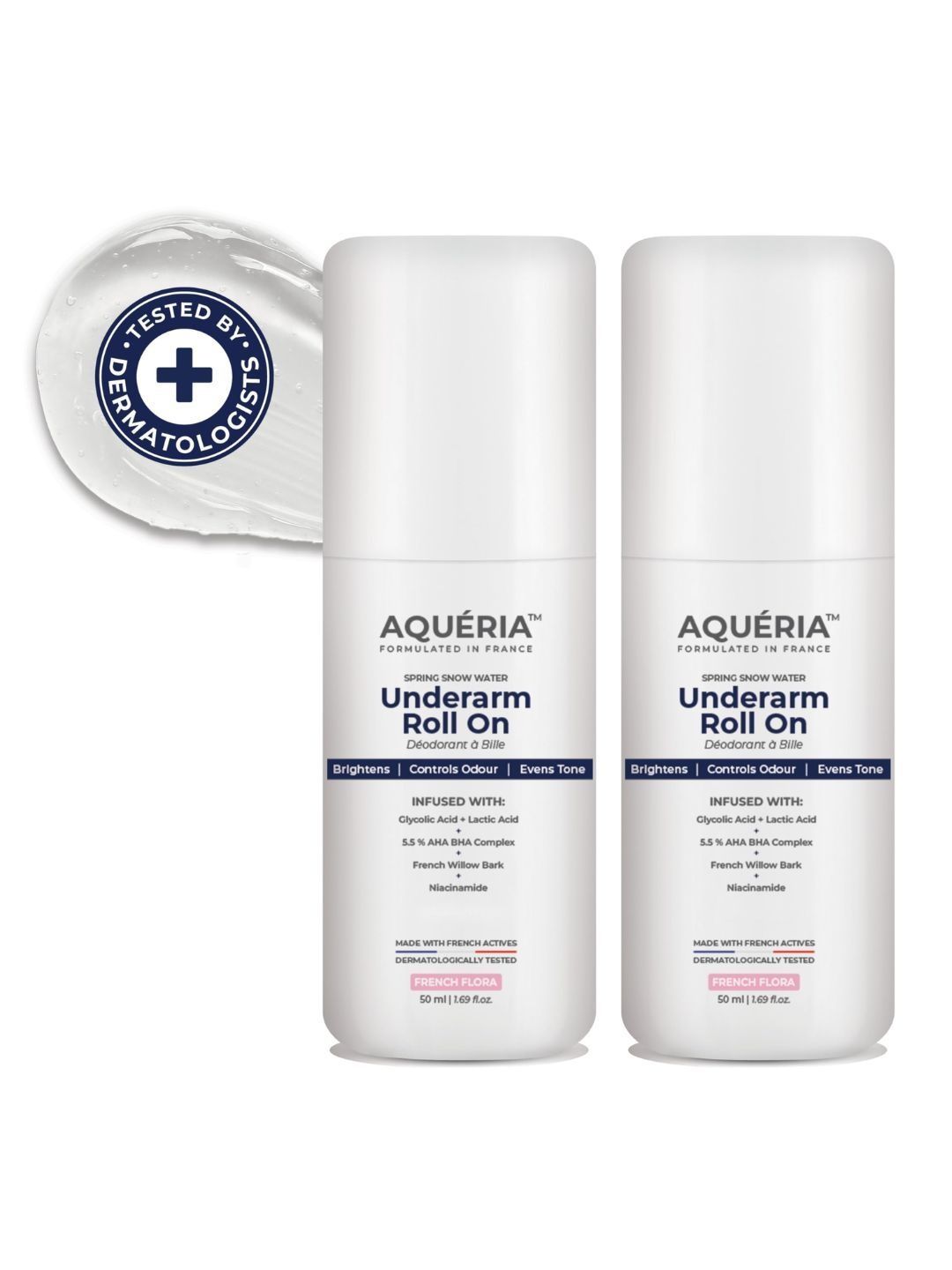 Aqueria Set Of 2 Spring Snow Water Underarm Roll On - 50 ml Each-picture-26