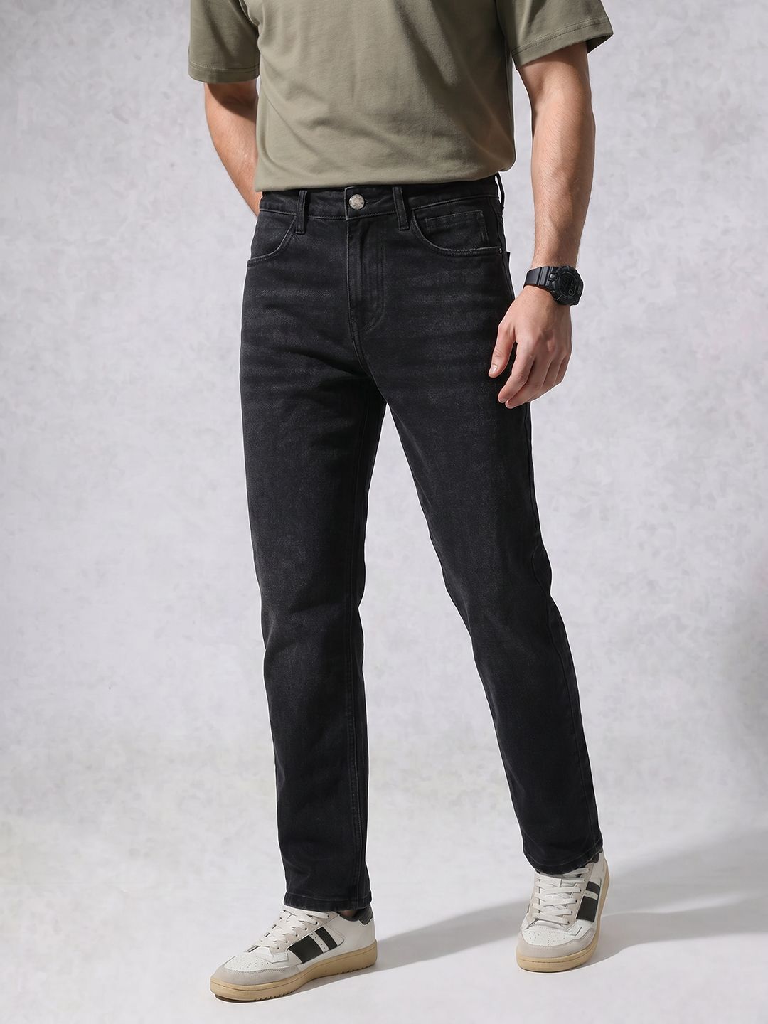 WROGN Men Straight Fit Stretchable Jeans-picture-18