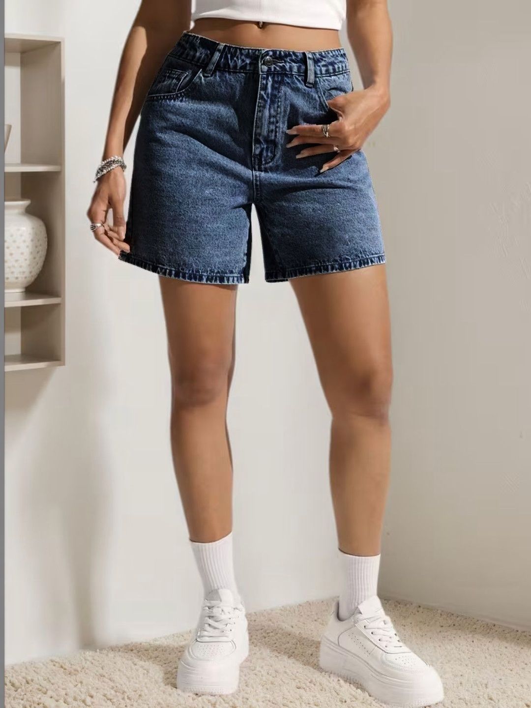 Nifty Women High-Rise Denim Shorts-picture-10