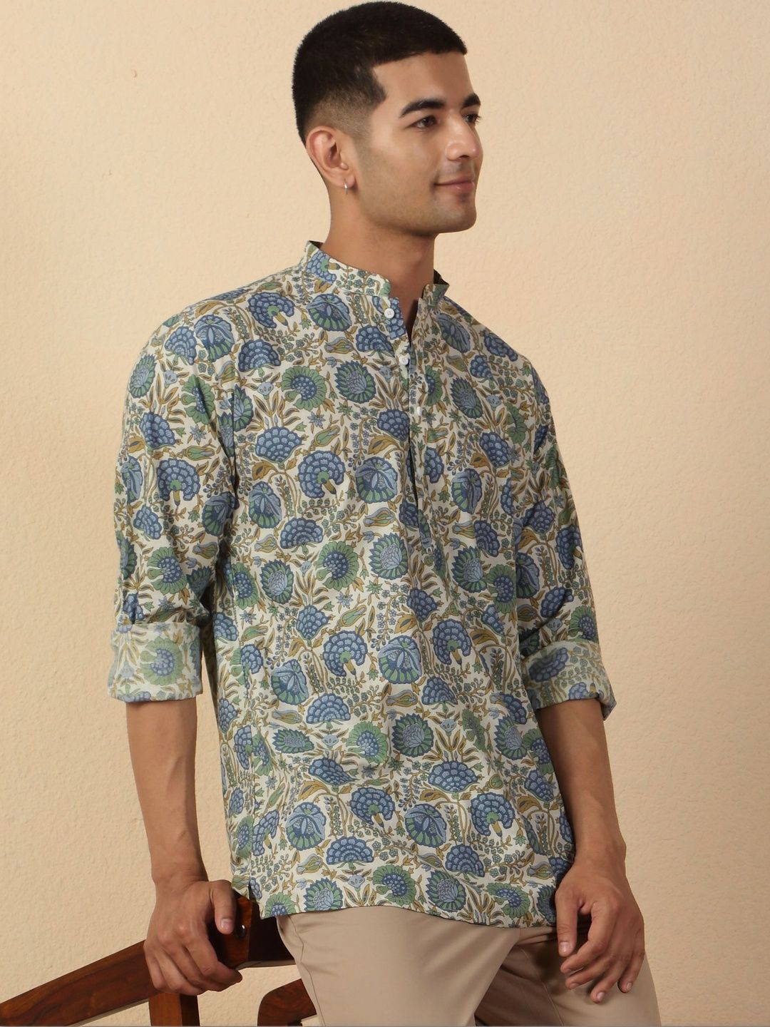 KRAFT INDIA Men Floral Printed Indie Florals Kurta-picture-50
