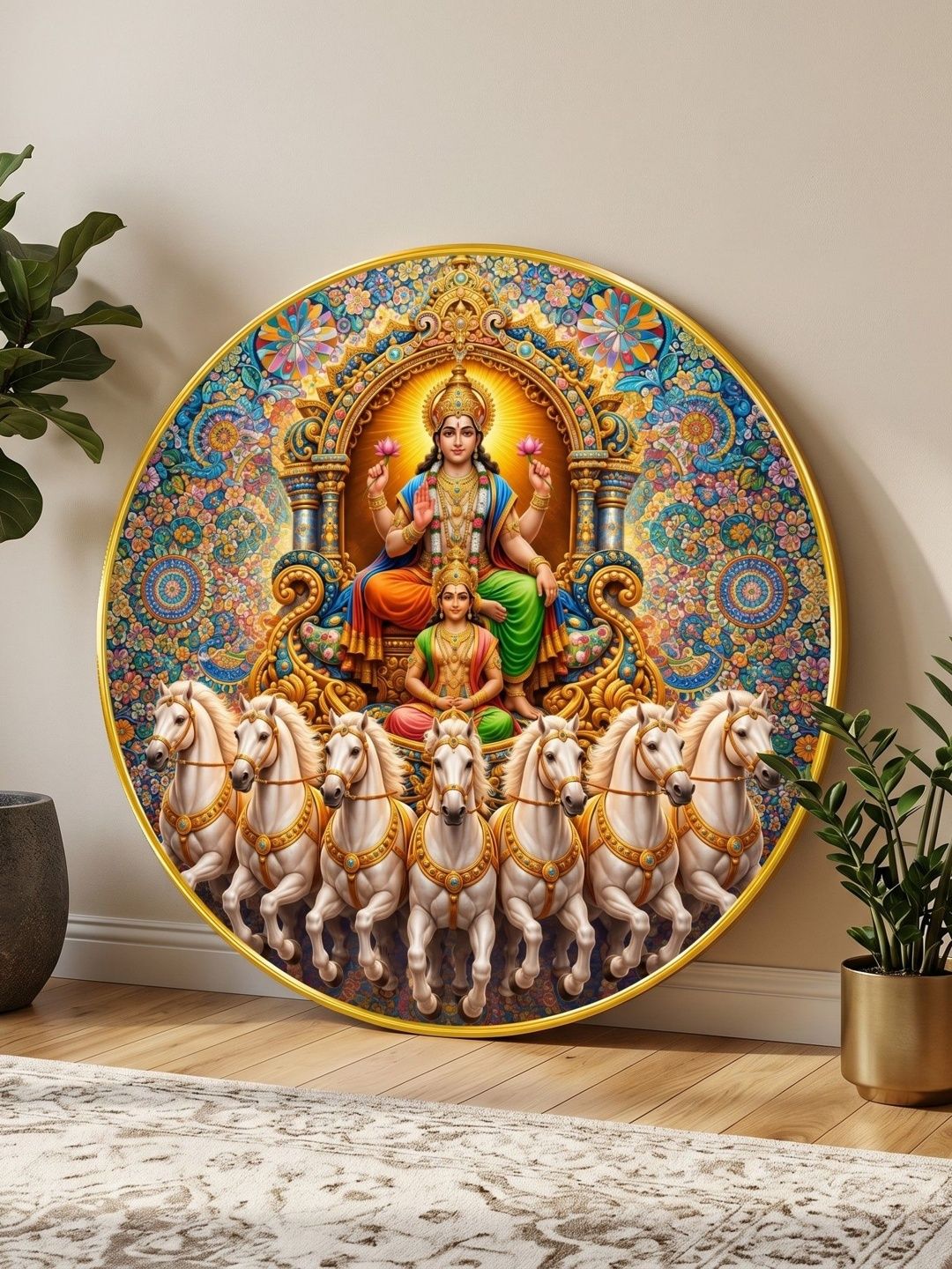 Aura Multicoloured MDF Religious Wall Paintings-image-37