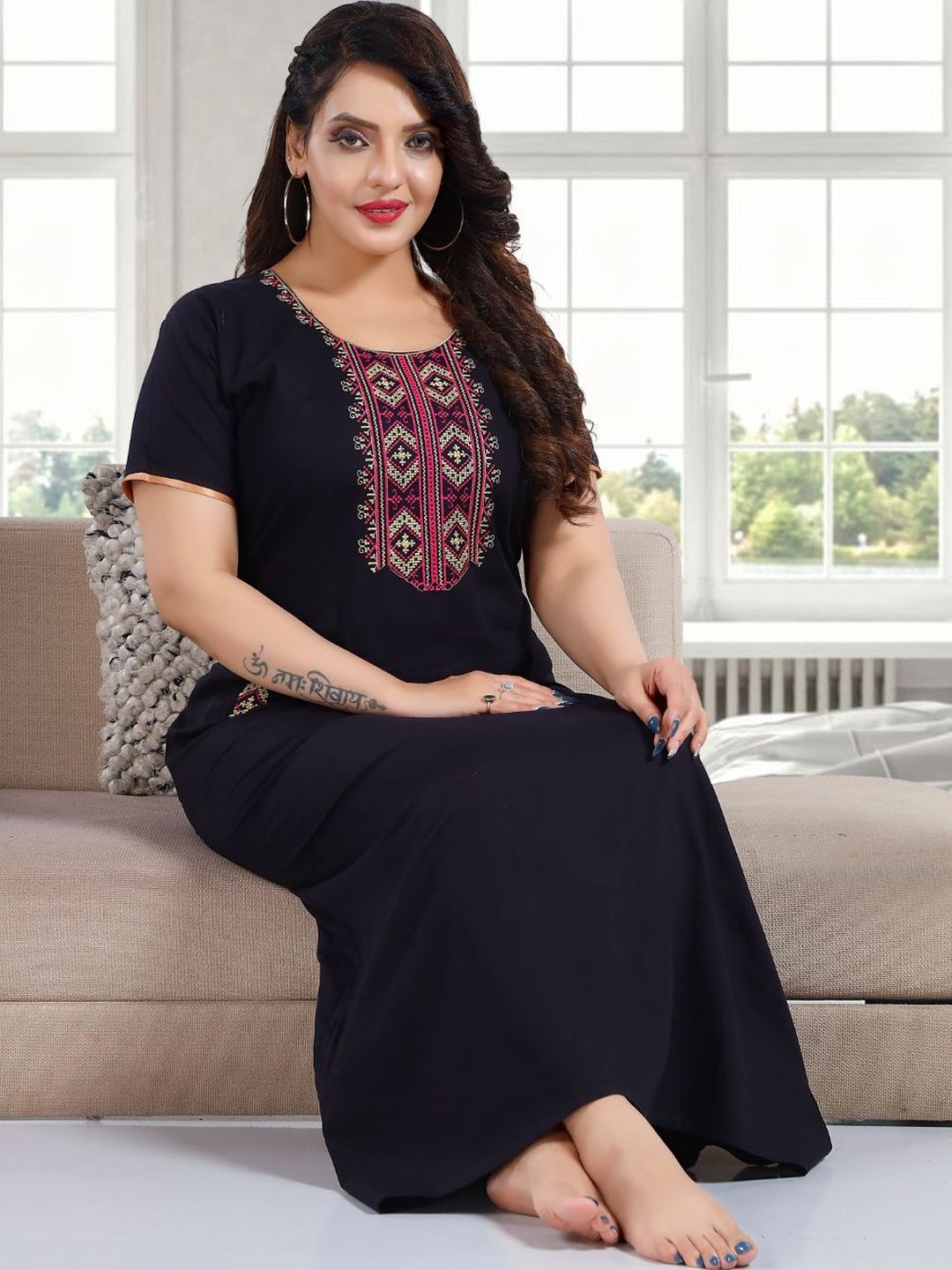 TRUNDZ Printed Maxi Nightdress-picture-27