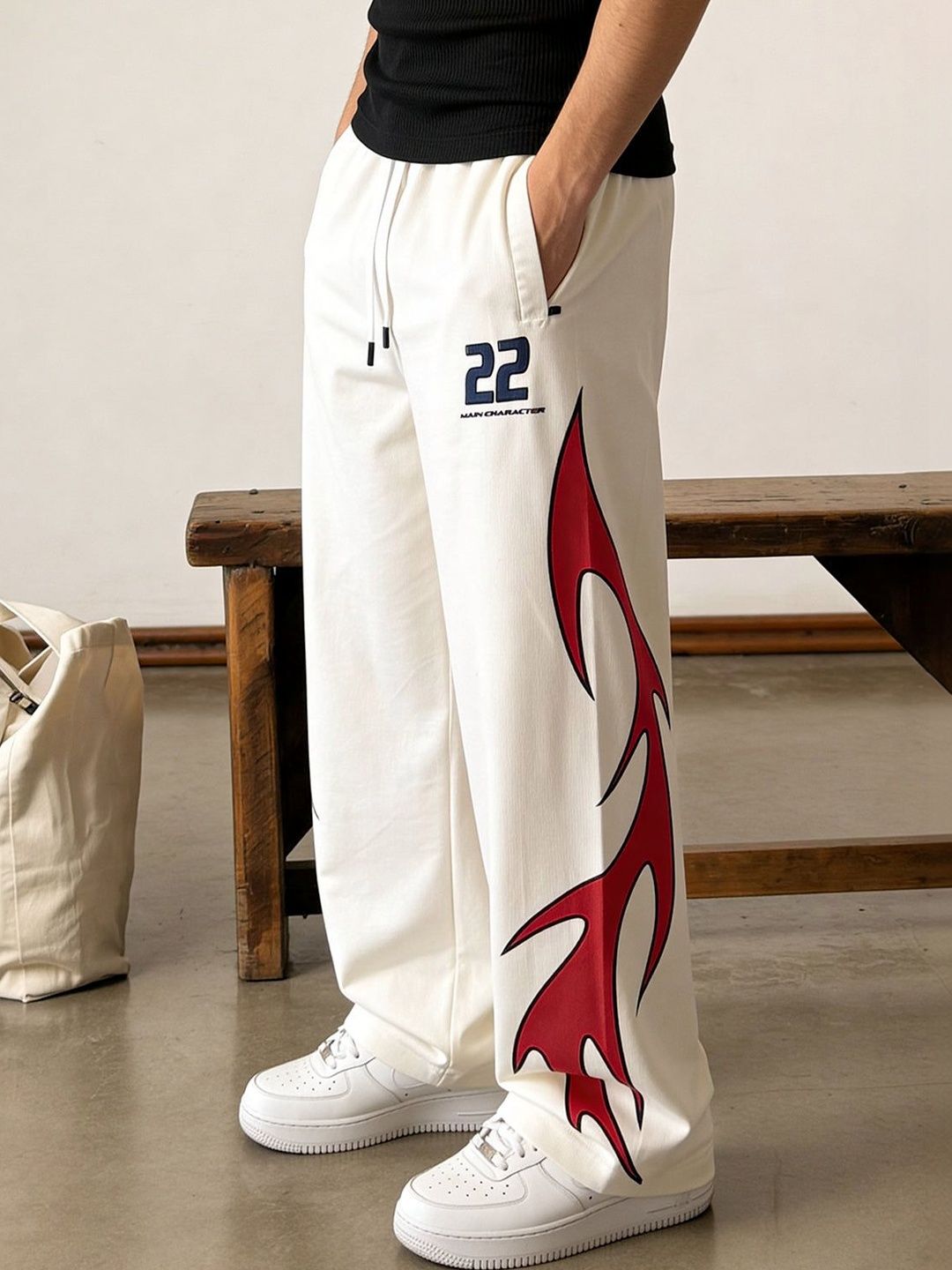 Main Character India Unisex Baggy Graphic Print Track Pants-picture-40