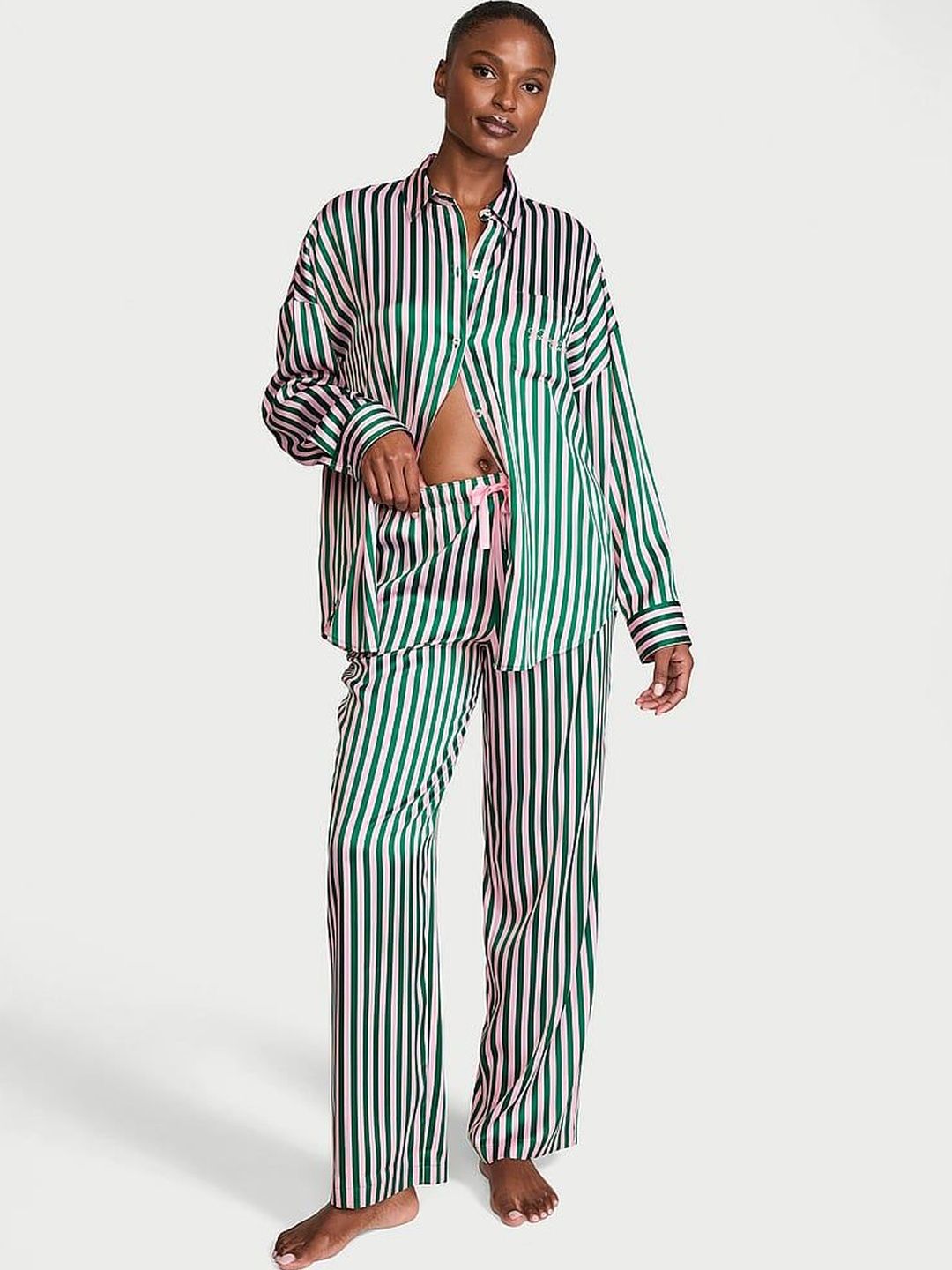 Victoria's Secret Women Striped Night suit-image-42
