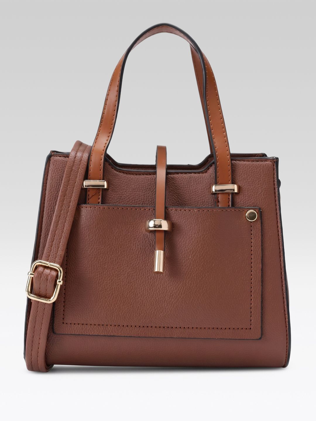 MAEJOY Brown PU Structured Tote Bag-picture-27