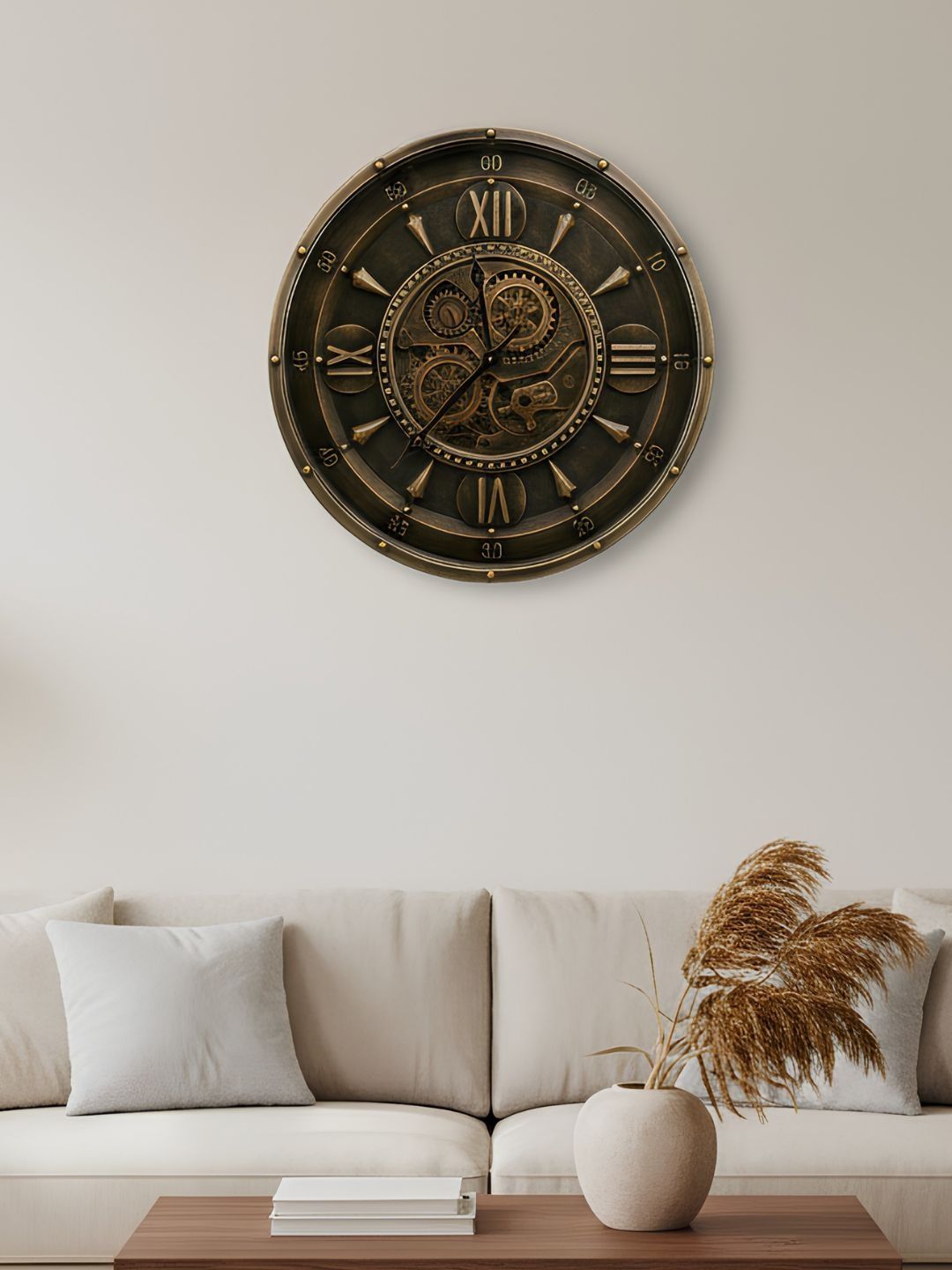 ELARE Gold-Toned & Bronze-Toned Wall Clock-image-39