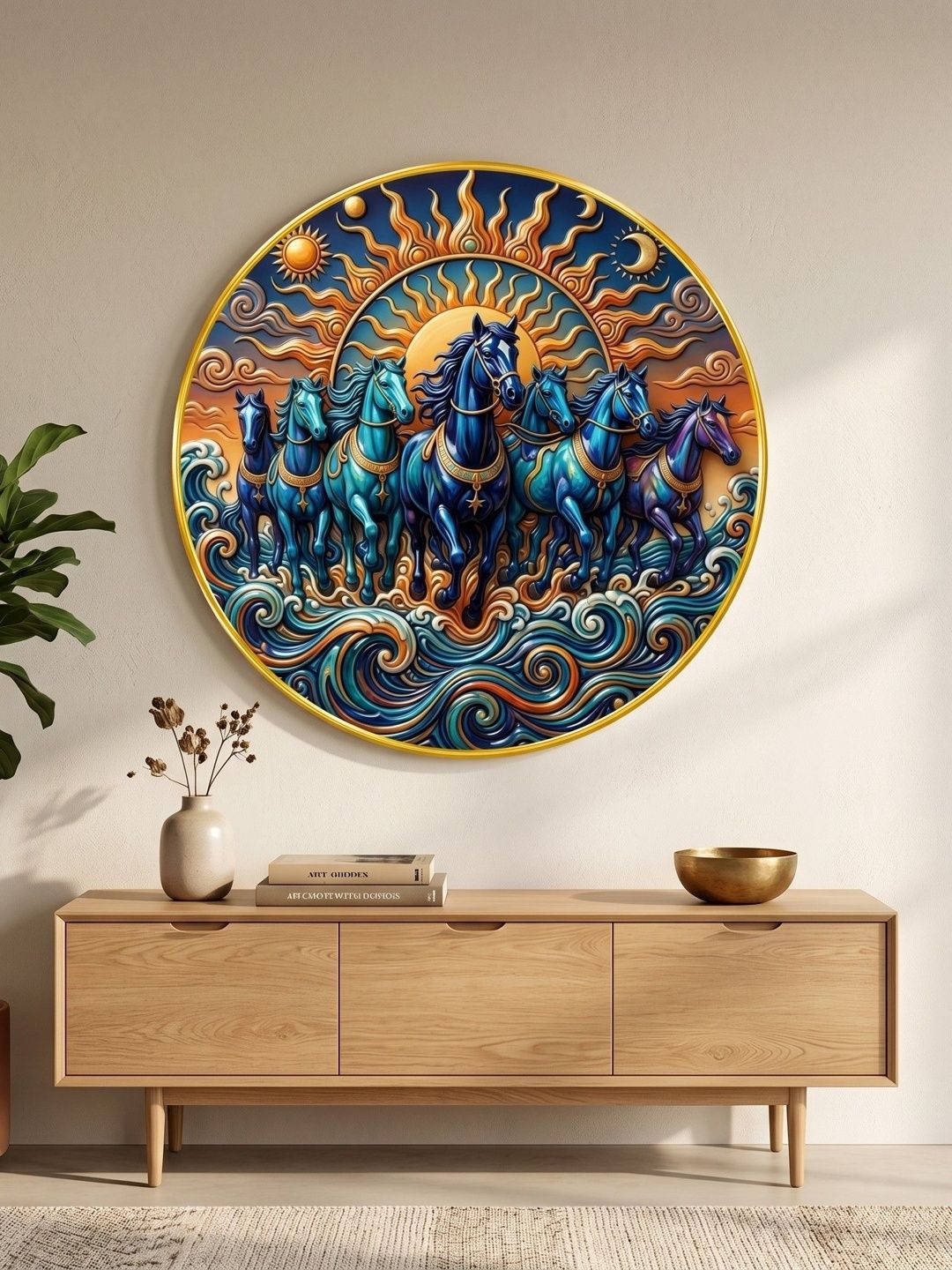 Aura Multicoloured MDF Religious Wall Paintings-image-48